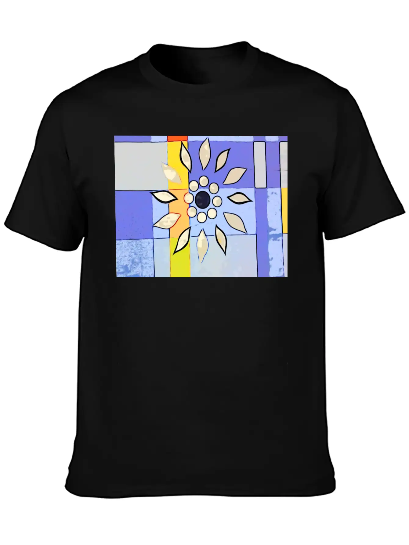 Abstract Check Unisex Short Sleeve Soft Cotton T-Shirt – Casual Everyday Wear
