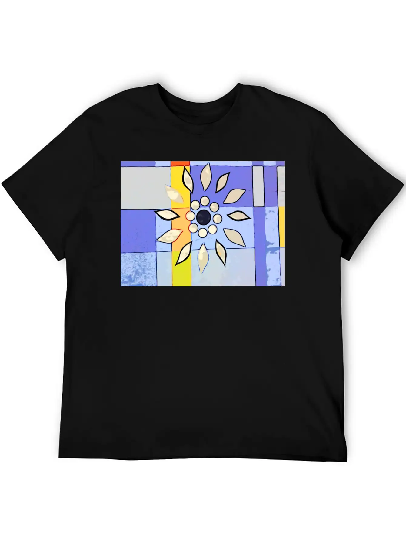 Abstract Check Unisex Short Sleeve Soft Cotton T-Shirt – Casual Everyday Wear