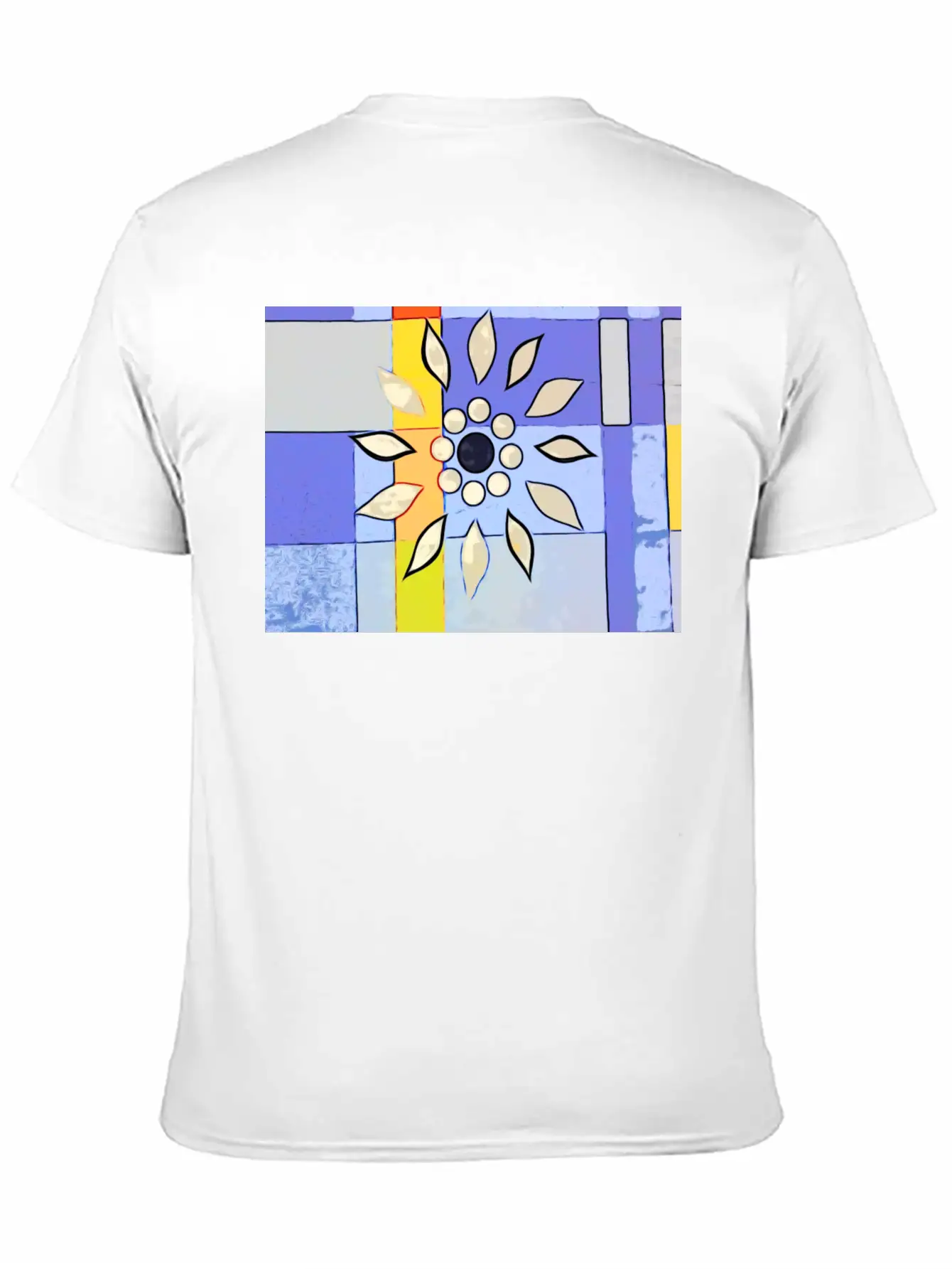 Abstract Check Unisex Short Sleeve Soft Cotton T-Shirt – Casual Everyday Wear