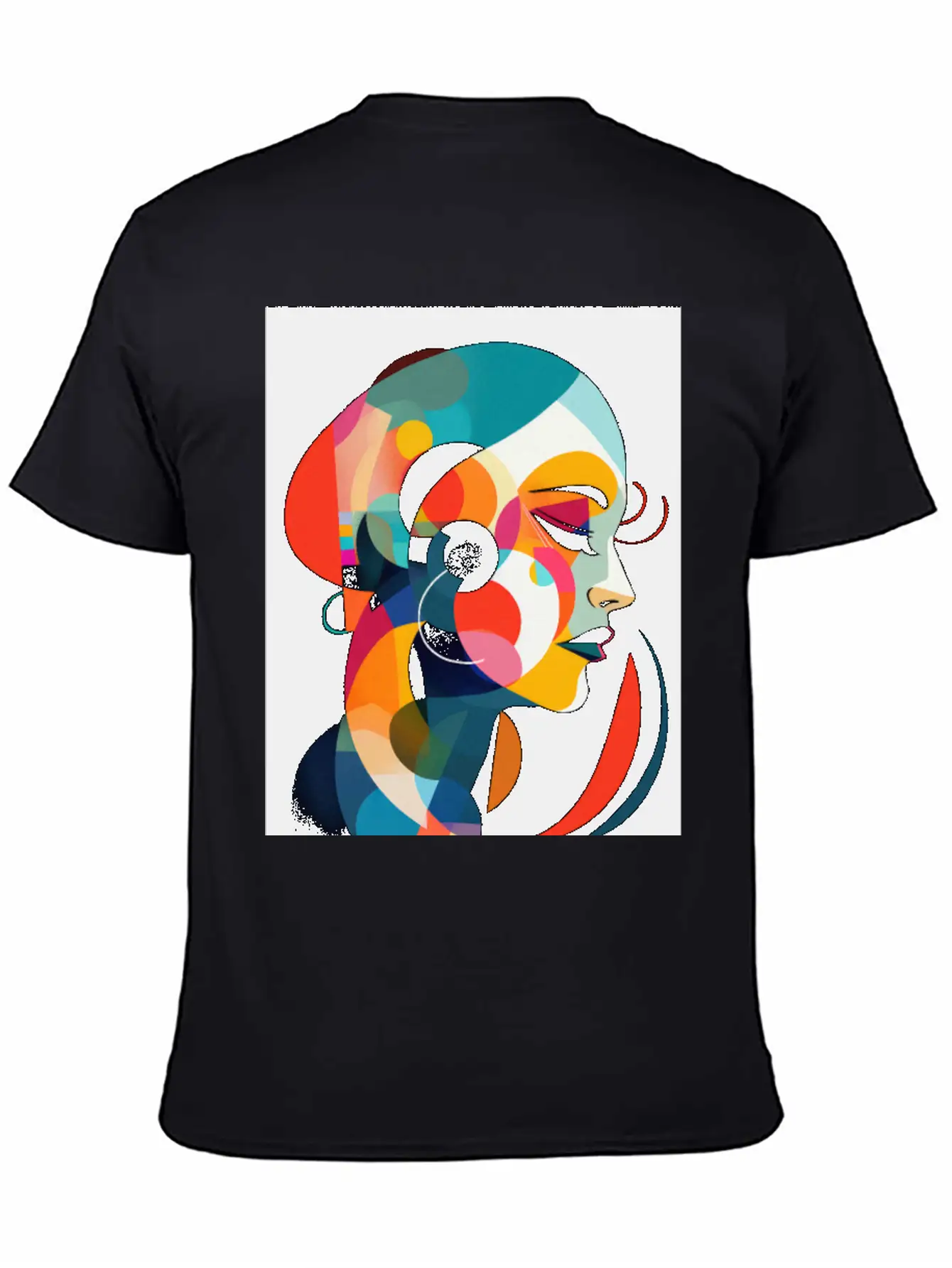 Abstract Face Art - Sophisticated And Refined Unisex Short Sleeve Soft Cotton T-Shirt – Casual Everyday Wear