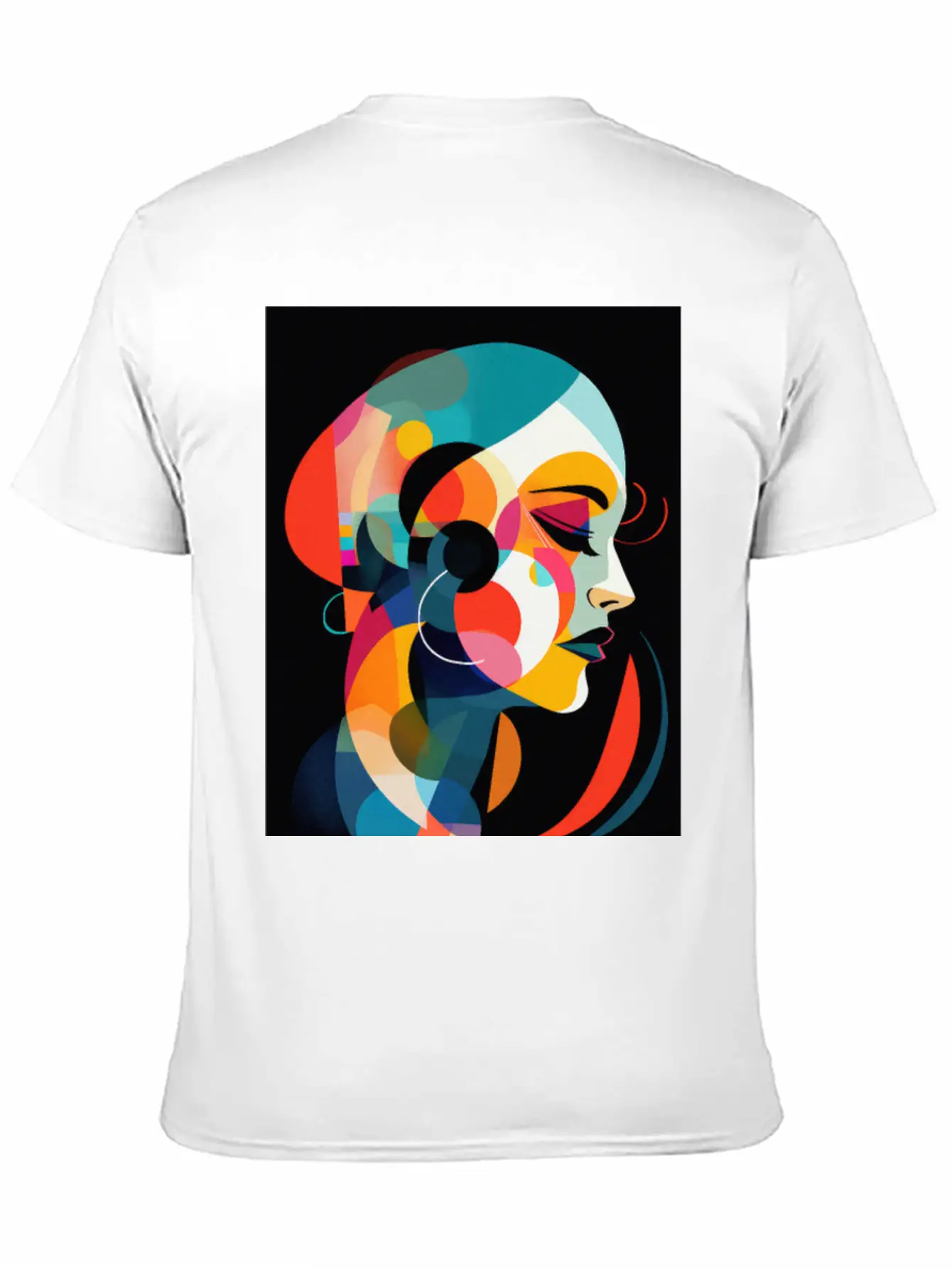 Abstract Face Art - Sophisticated And Refined Unisex Short Sleeve Soft Cotton T-Shirt – Casual Everyday Wear
