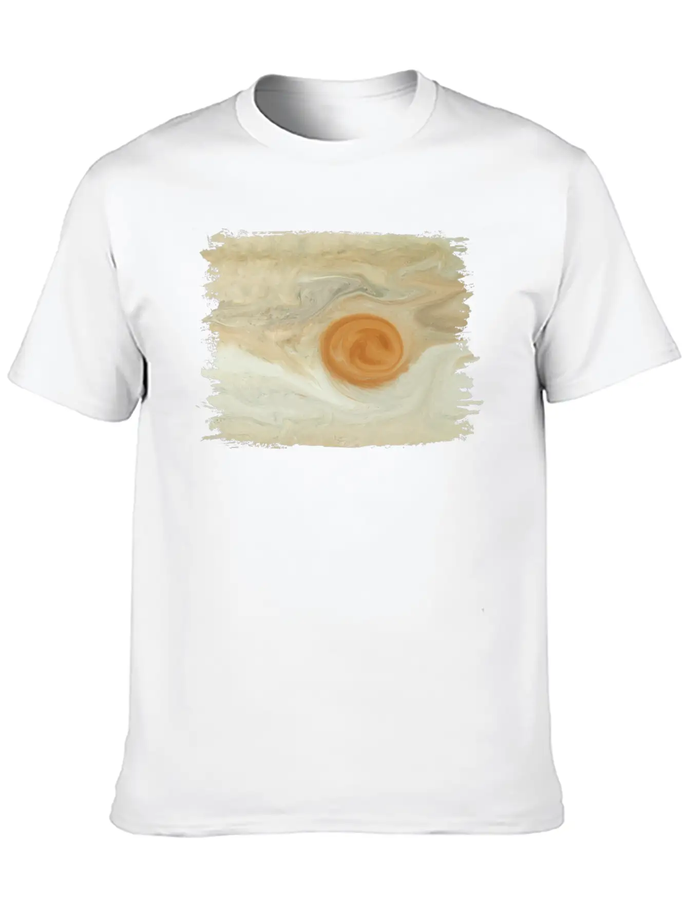 Abstract Painting Jupiter Juno Great Red Spot Stylish Everyday T-Shirt – Unisex Basic Cotton Tee