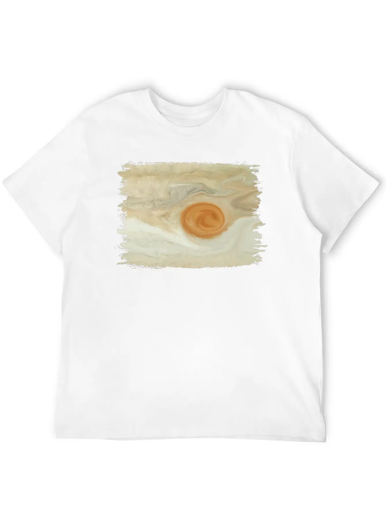 Abstract Painting Jupiter Juno Great Red Spot Stylish Everyday T-Shirt – Unisex Basic Cotton Tee
