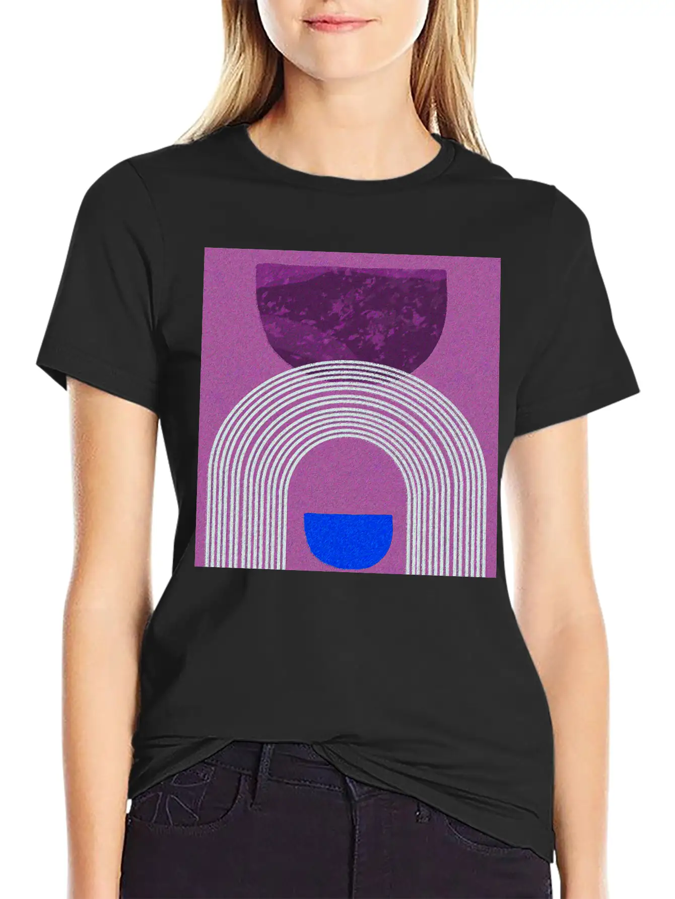 Abstract Rainbow Color Pencil Colorful Art-Poster Unisex Short Sleeve Soft Cotton T-Shirt – Casual Everyday Wear