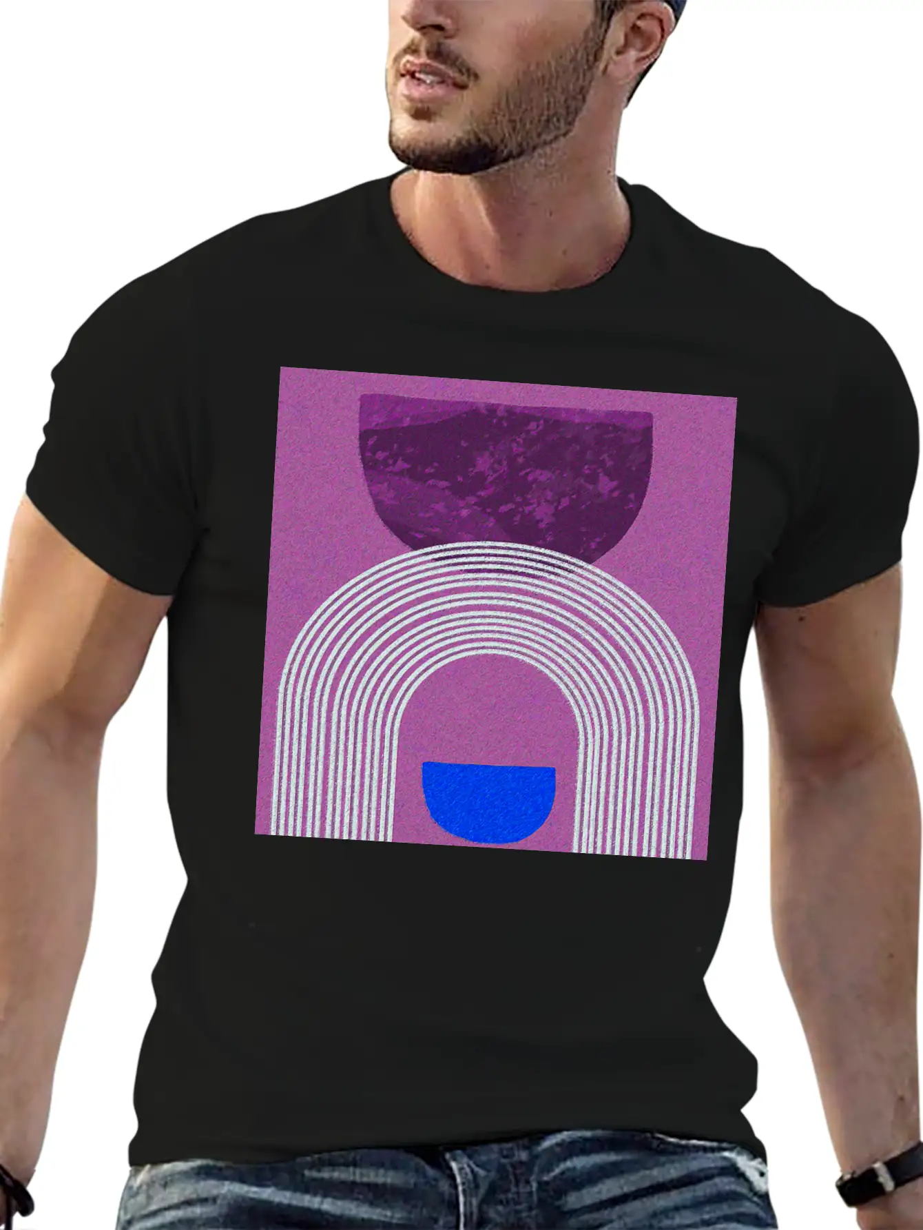 Abstract Rainbow Color Pencil Colorful Art-Poster Unisex Short Sleeve Soft Cotton T-Shirt – Casual Everyday Wear