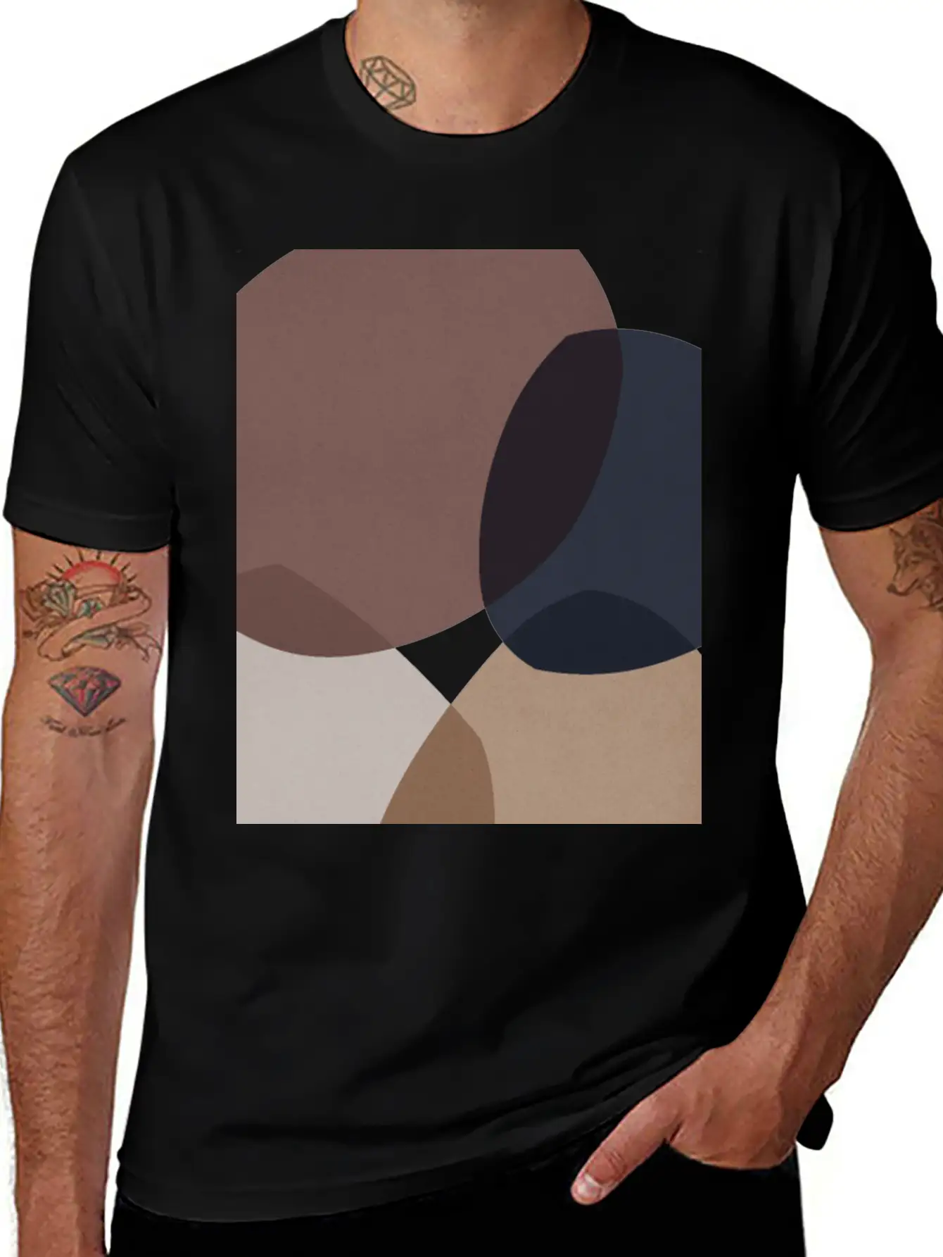 Abstract Shapes 8 Comfortable Minimalist Graphic Tee – Summer Style Essential