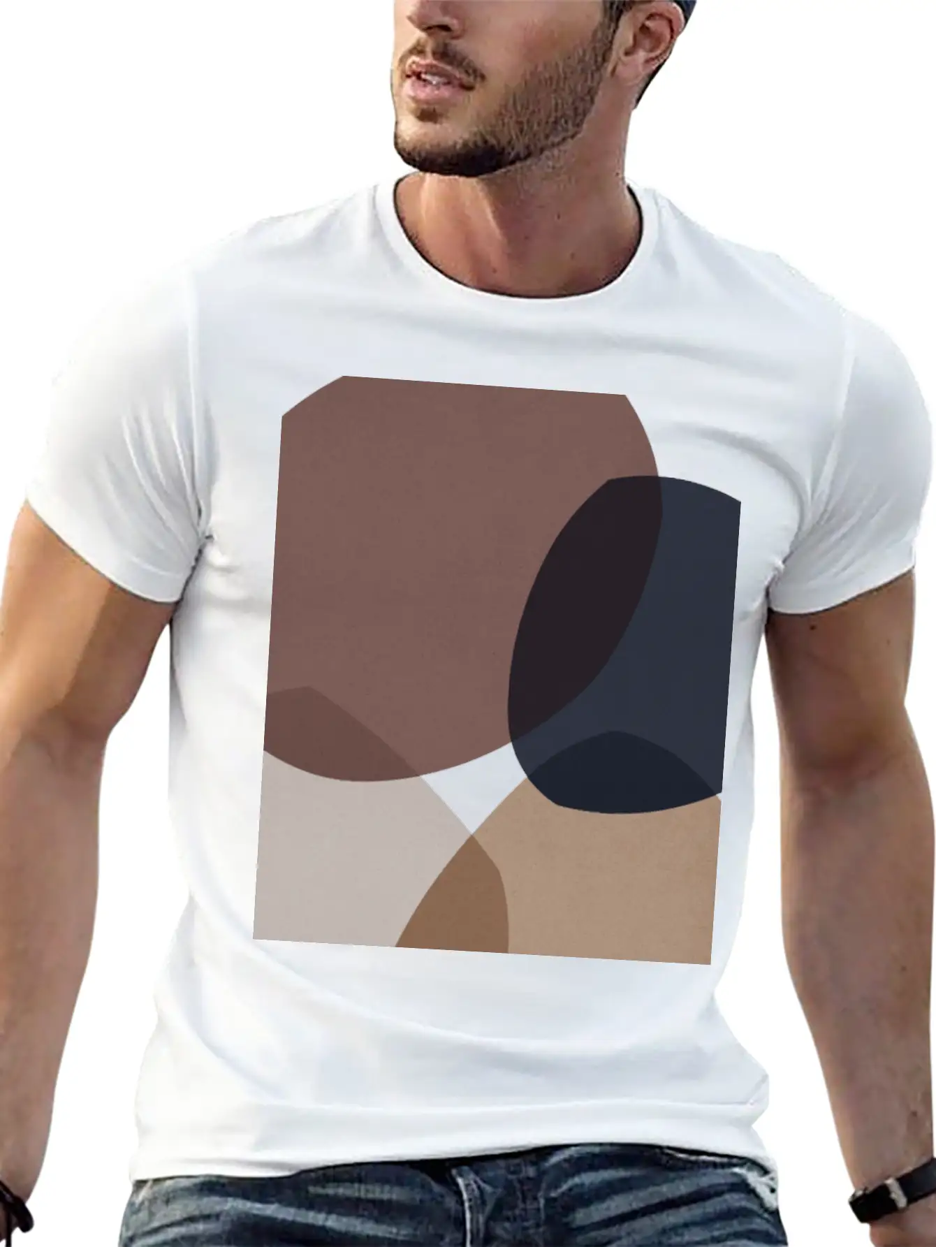Abstract Shapes 8 Comfortable Minimalist Graphic Tee – Summer Style Essential