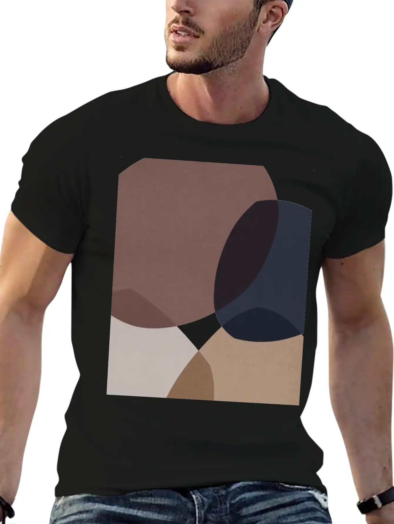 Abstract Shapes 8 Comfortable Minimalist Graphic Tee – Summer Style Essential