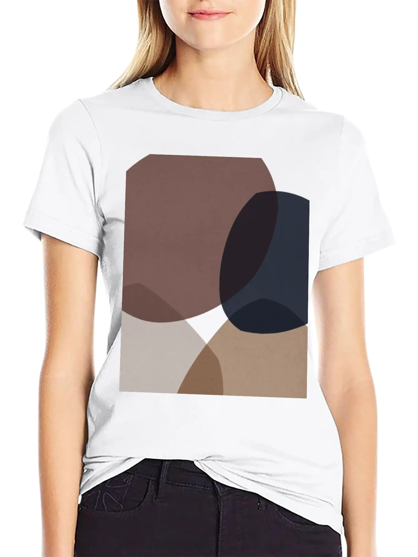 Abstract Shapes 8 Comfortable Minimalist Graphic Tee – Summer Style Essential