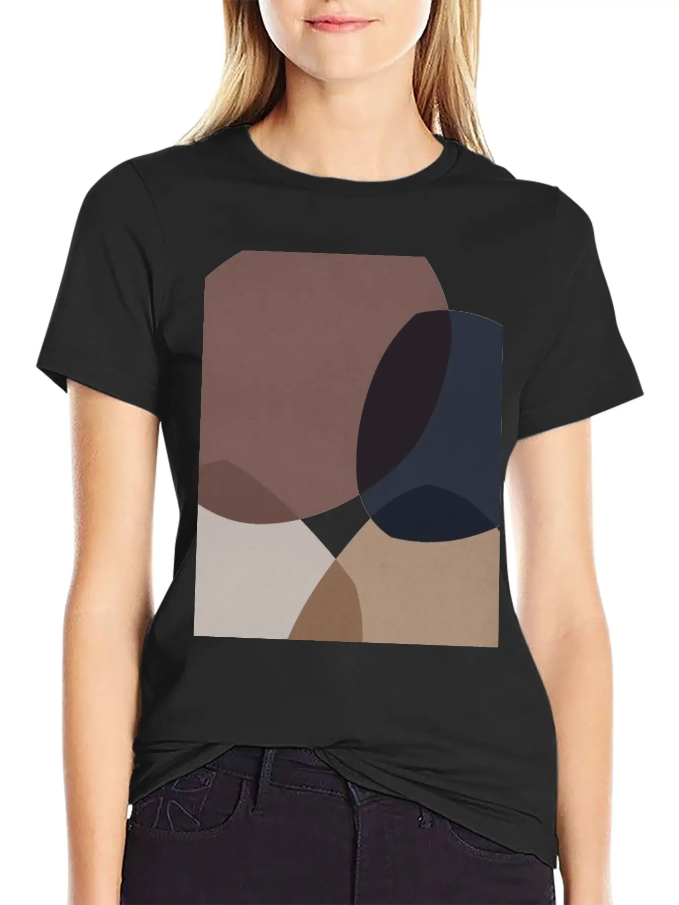 Abstract Shapes 8 Comfortable Minimalist Graphic Tee – Summer Style Essential