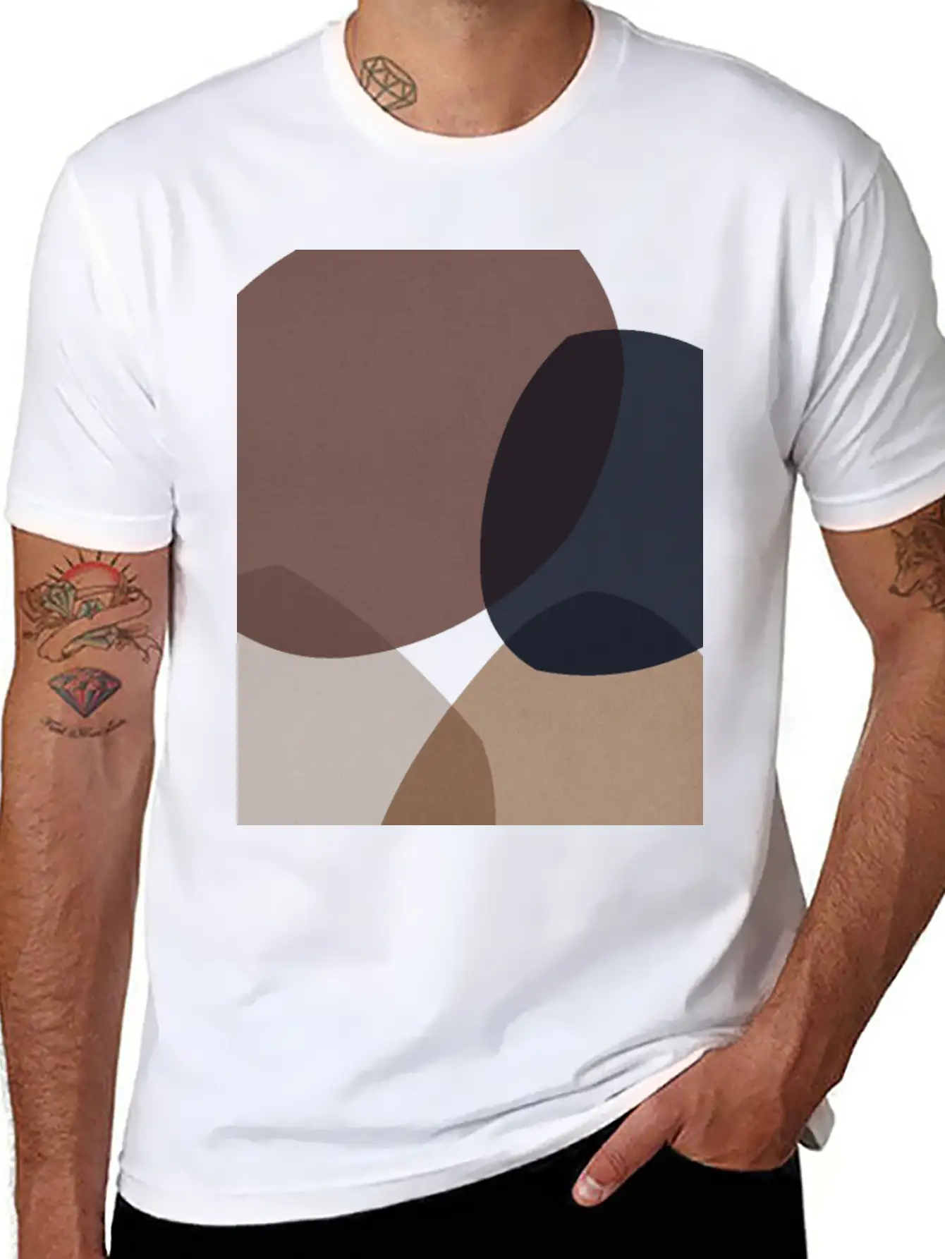 Abstract Shapes 8 Comfortable Minimalist Graphic Tee – Summer Style Essential