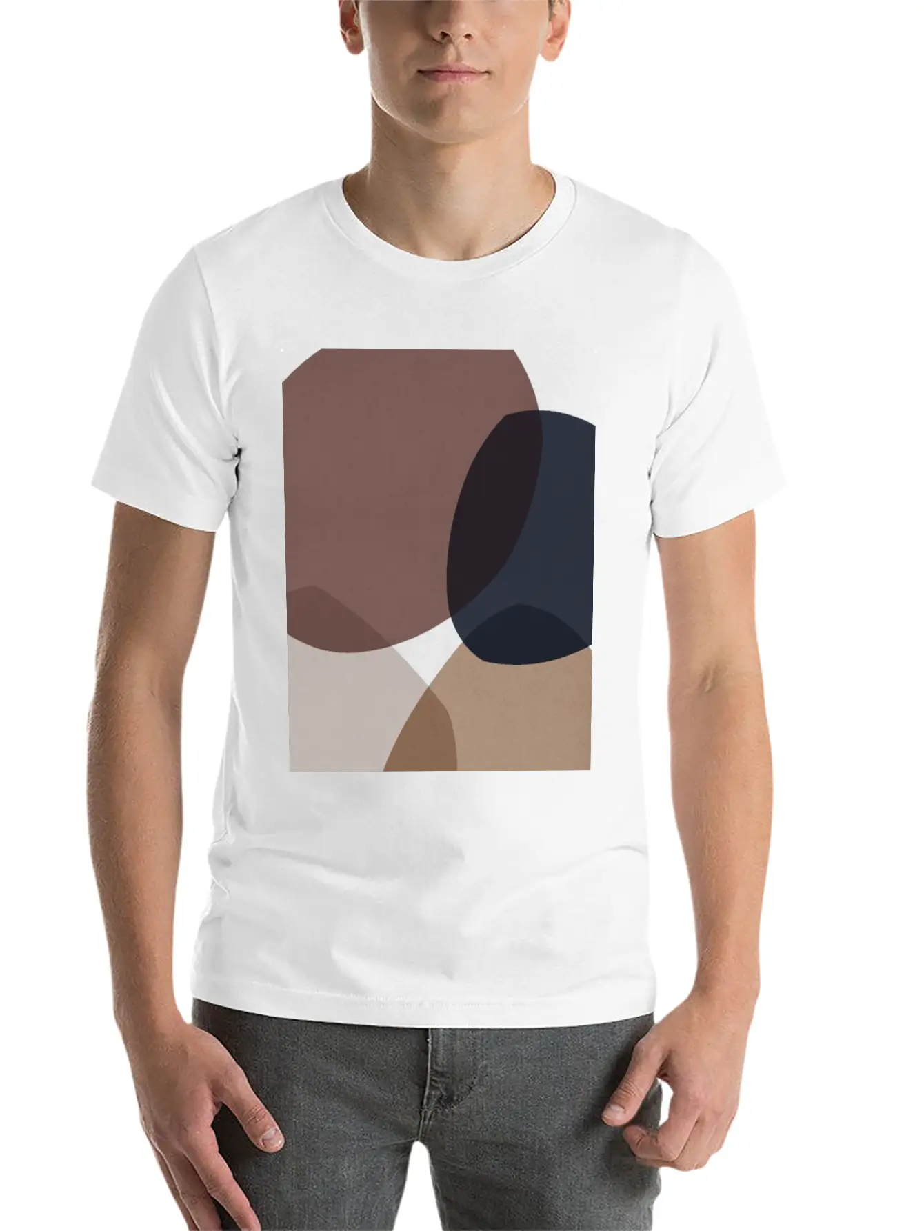 Abstract Shapes 8 Comfortable Minimalist Graphic Tee – Summer Style Essential