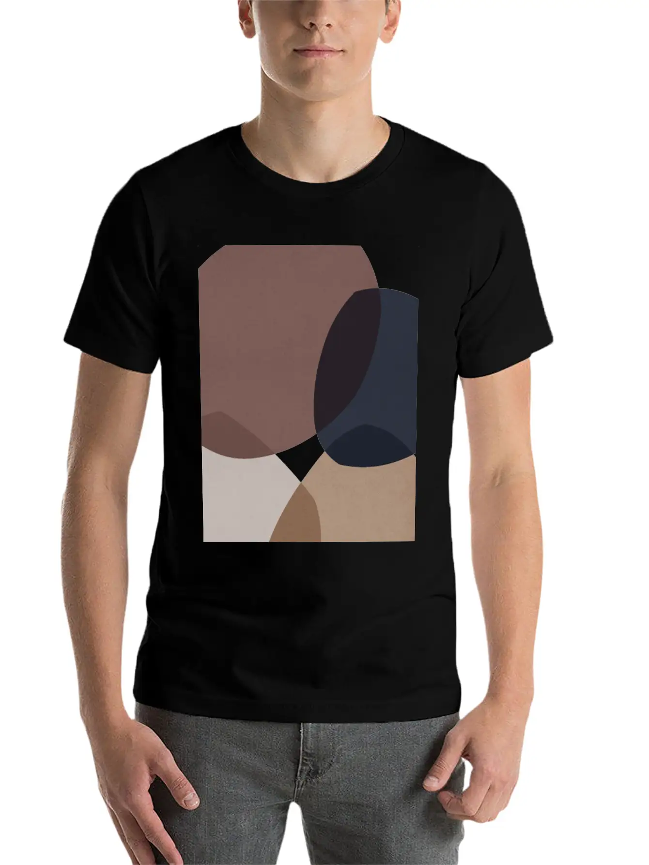 Abstract Shapes 8 Comfortable Minimalist Graphic Tee – Summer Style Essential