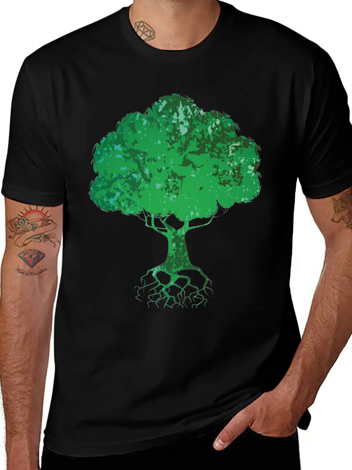 Abstract Tree Stylish Everyday T-Shirt – Unisex Basic Cotton Tee
