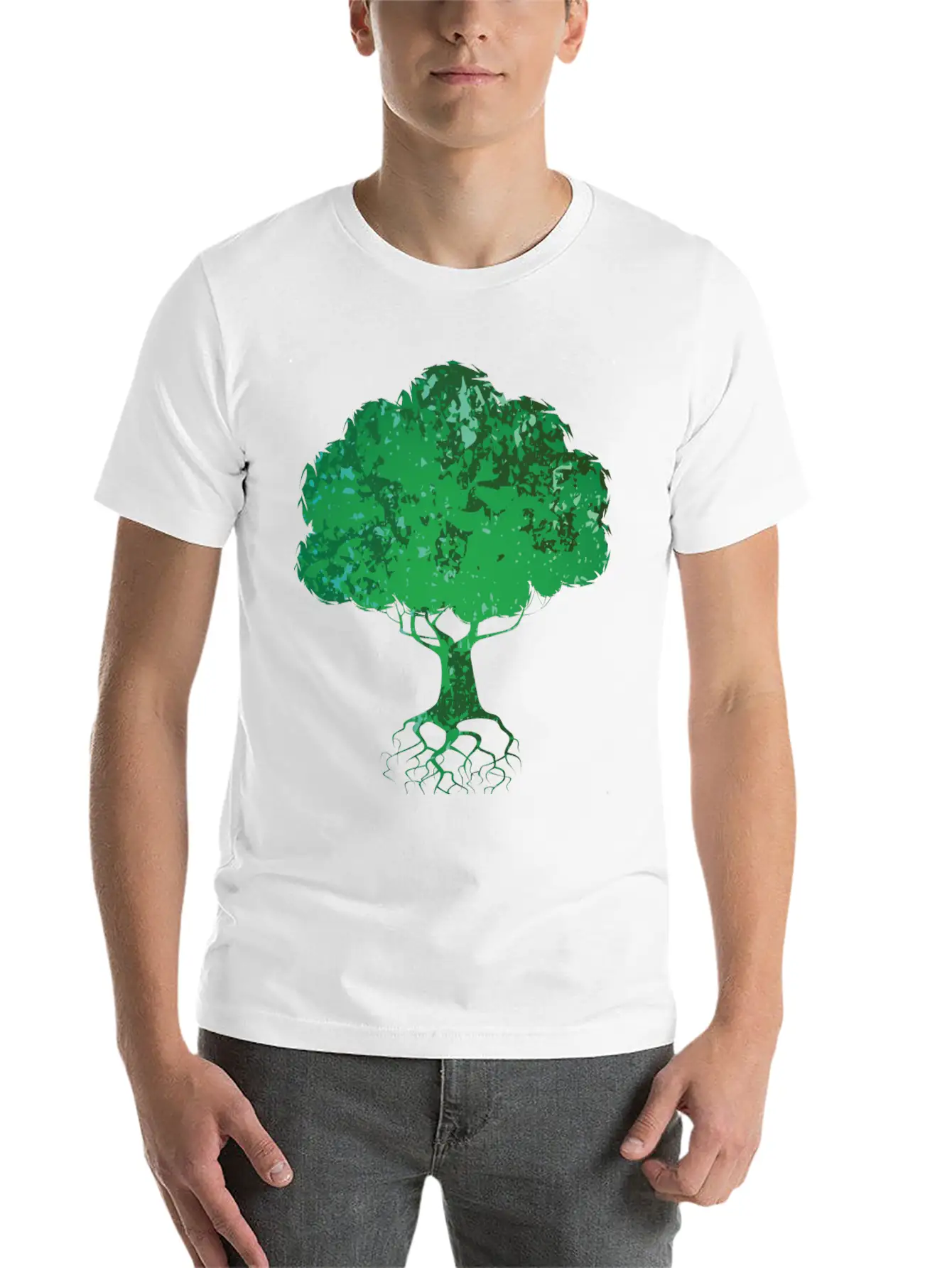 Abstract Tree Stylish Everyday T-Shirt – Unisex Basic Cotton Tee