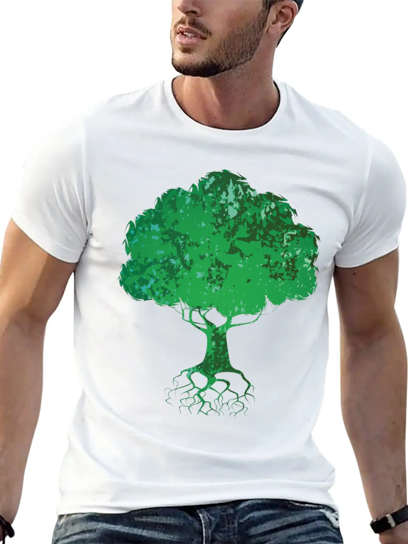 Abstract Tree Stylish Everyday T-Shirt – Unisex Basic Cotton Tee