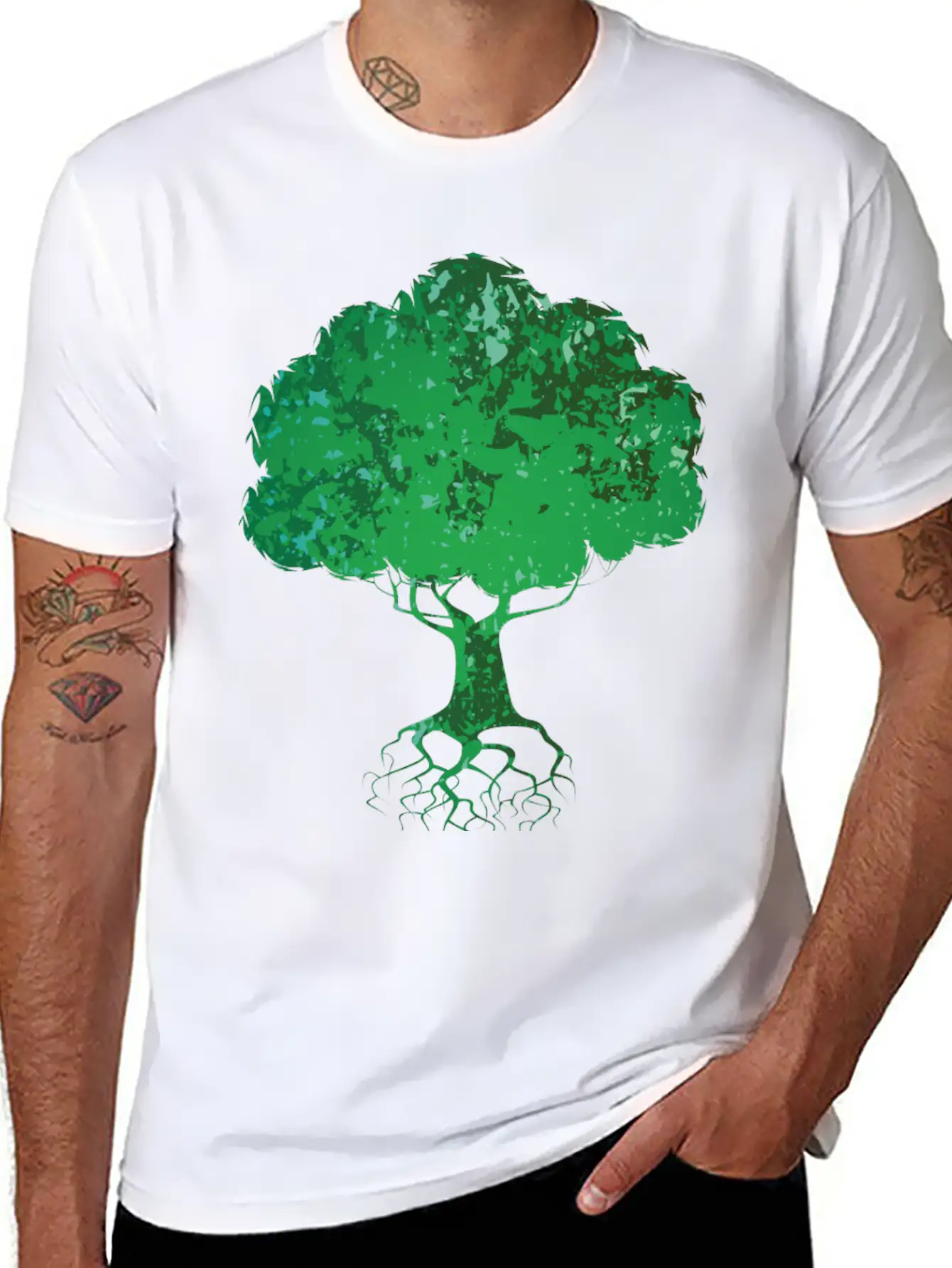 Abstract Tree Stylish Everyday T-Shirt – Unisex Basic Cotton Tee