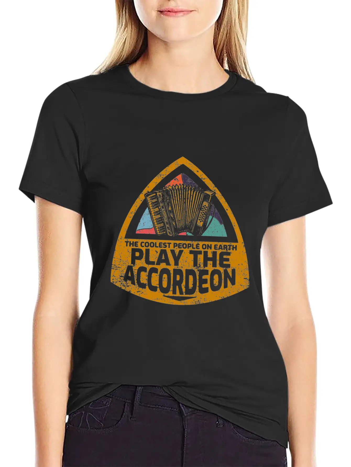 Accordion Unisex Short Sleeve Soft Cotton T-Shirt – Casual Everyday Wear