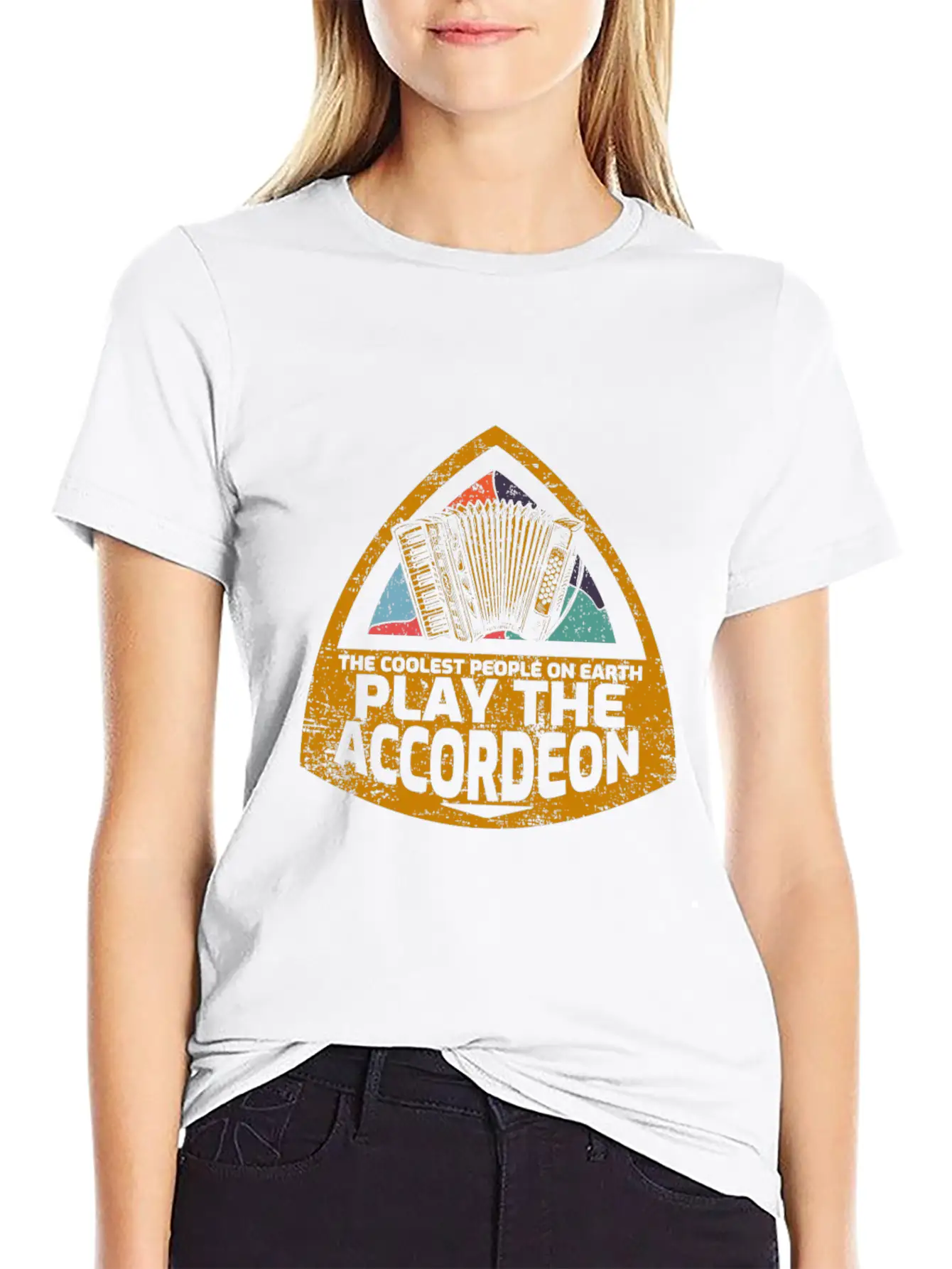 Accordion Unisex Short Sleeve Soft Cotton T-Shirt – Casual Everyday Wear