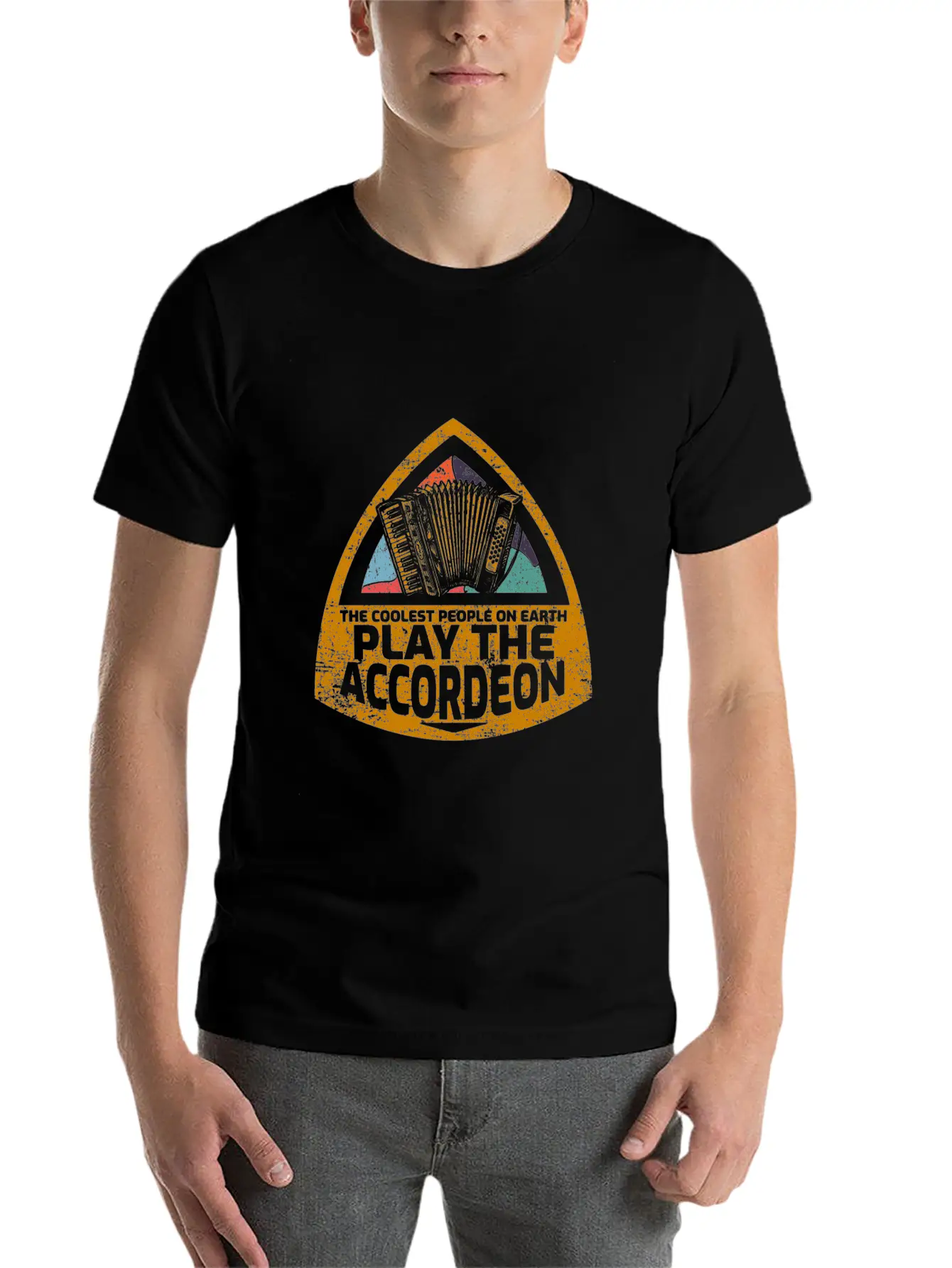 Accordion Unisex Short Sleeve Soft Cotton T-Shirt – Casual Everyday Wear