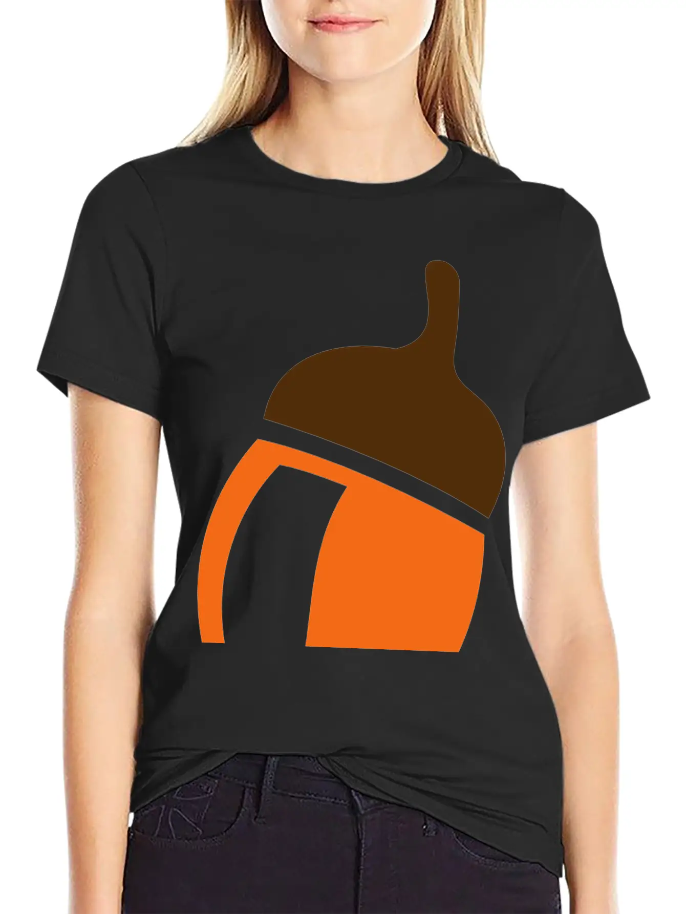 Acorn Oak Tree Squirrel Unisex Short Sleeve Soft Cotton T-Shirt – Casual Everyday Wear