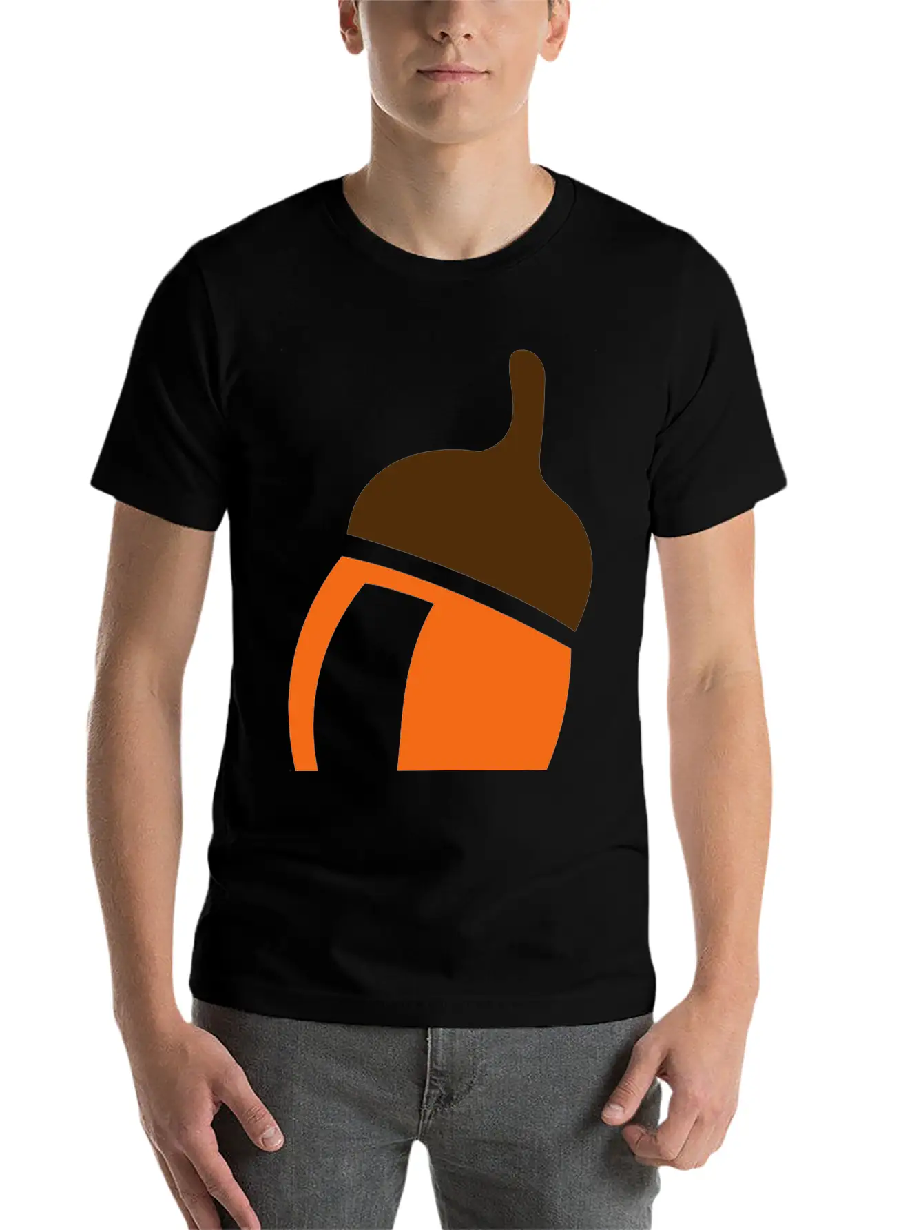 Acorn Oak Tree Squirrel Unisex Short Sleeve Soft Cotton T-Shirt – Casual Everyday Wear