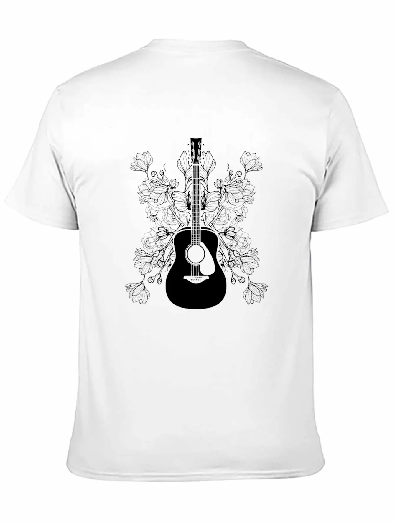 Acoustic Guitar Guitarist Stylish Everyday T-Shirt – Unisex Basic Cotton Tee