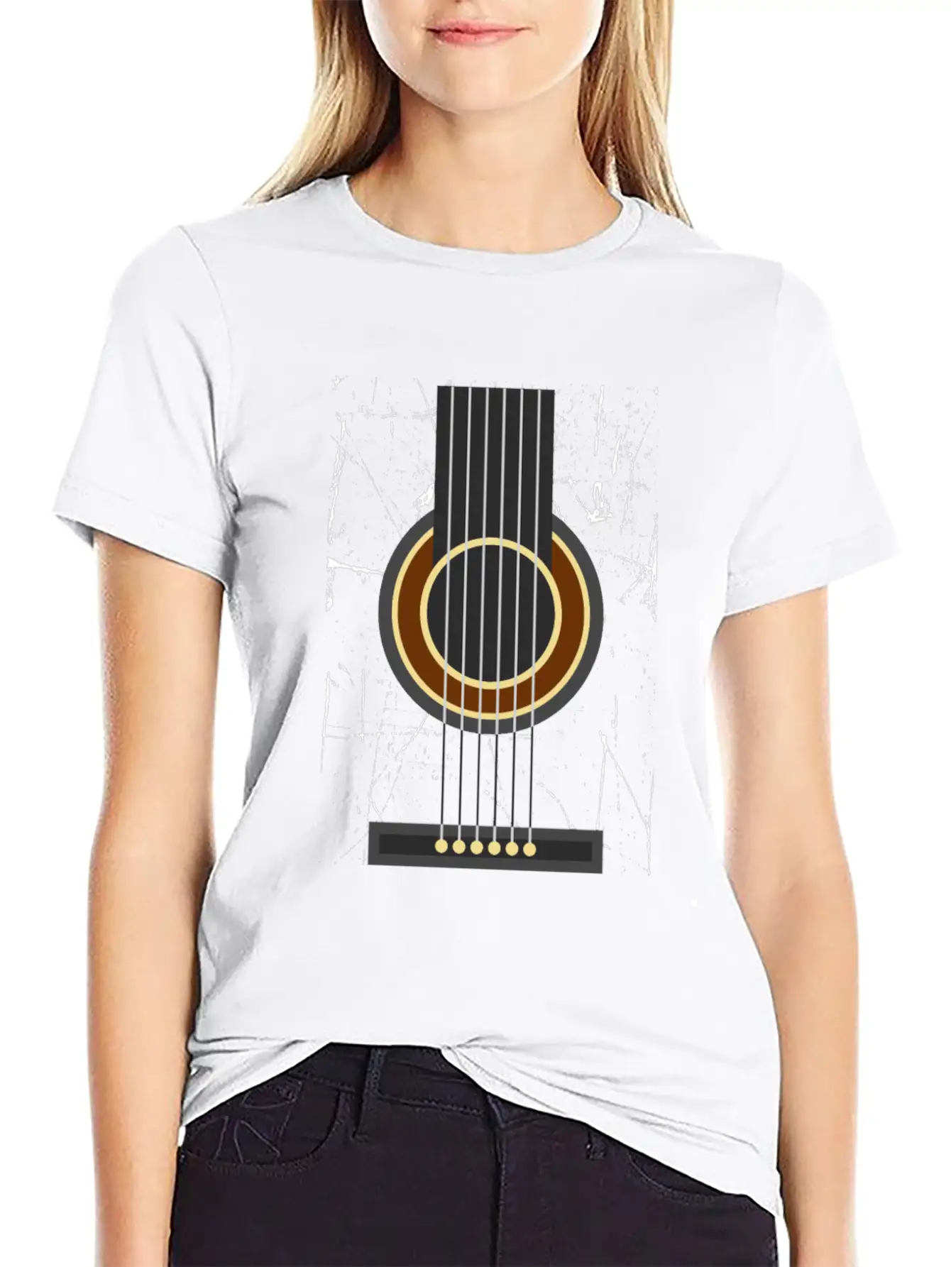 Acoustic Guitar Jamming And Good Play Basic Graphic T-Shirt – Daily Comfort In Soft Cotton