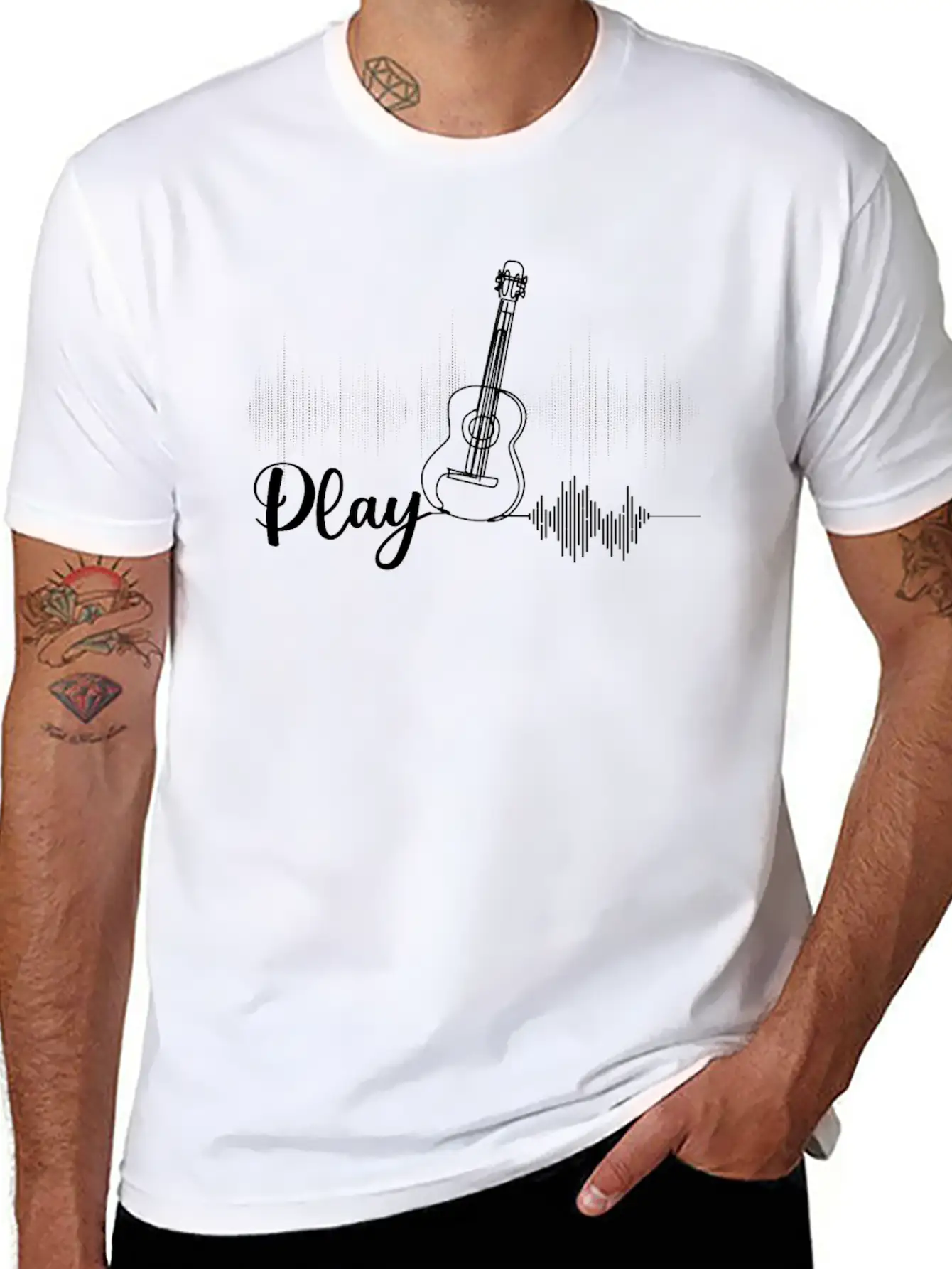 Acoustic Guitar Player Classic Rock And Roll Essential Unisex Summer Tee – Soft Cotton Casual Fit