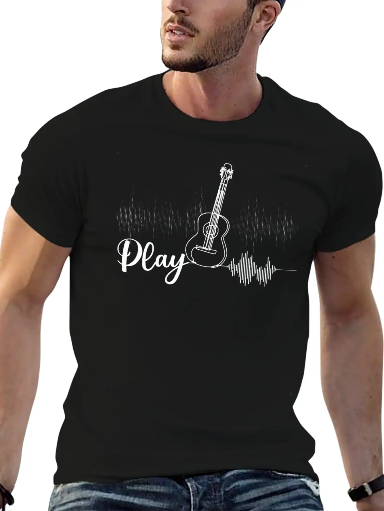 Acoustic Guitar Player Classic Rock And Roll Essential Unisex Summer Tee – Soft Cotton Casual Fit
