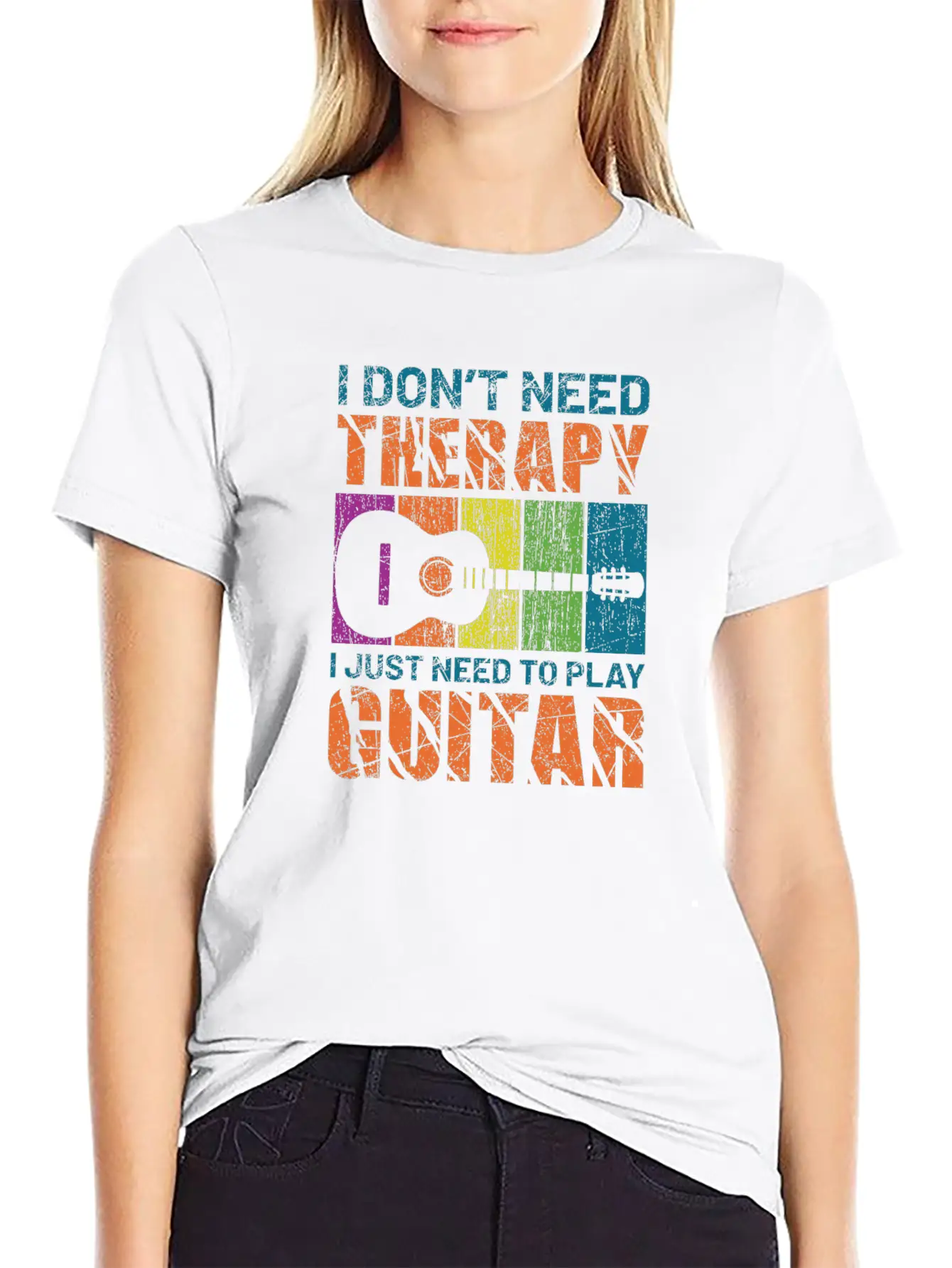 Acoustic Guitar Playing Basic Graphic T-Shirt – Daily Comfort In Soft Cotton