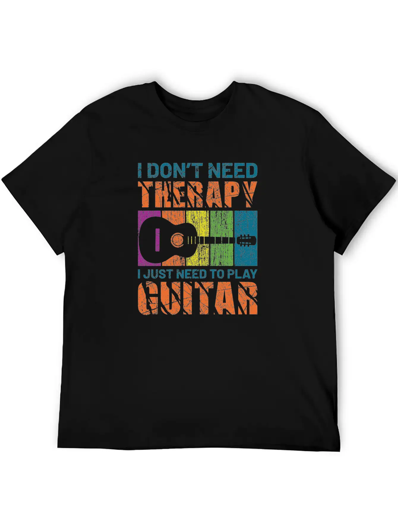 Acoustic Guitar Playing Basic Graphic T-Shirt – Daily Comfort In Soft Cotton