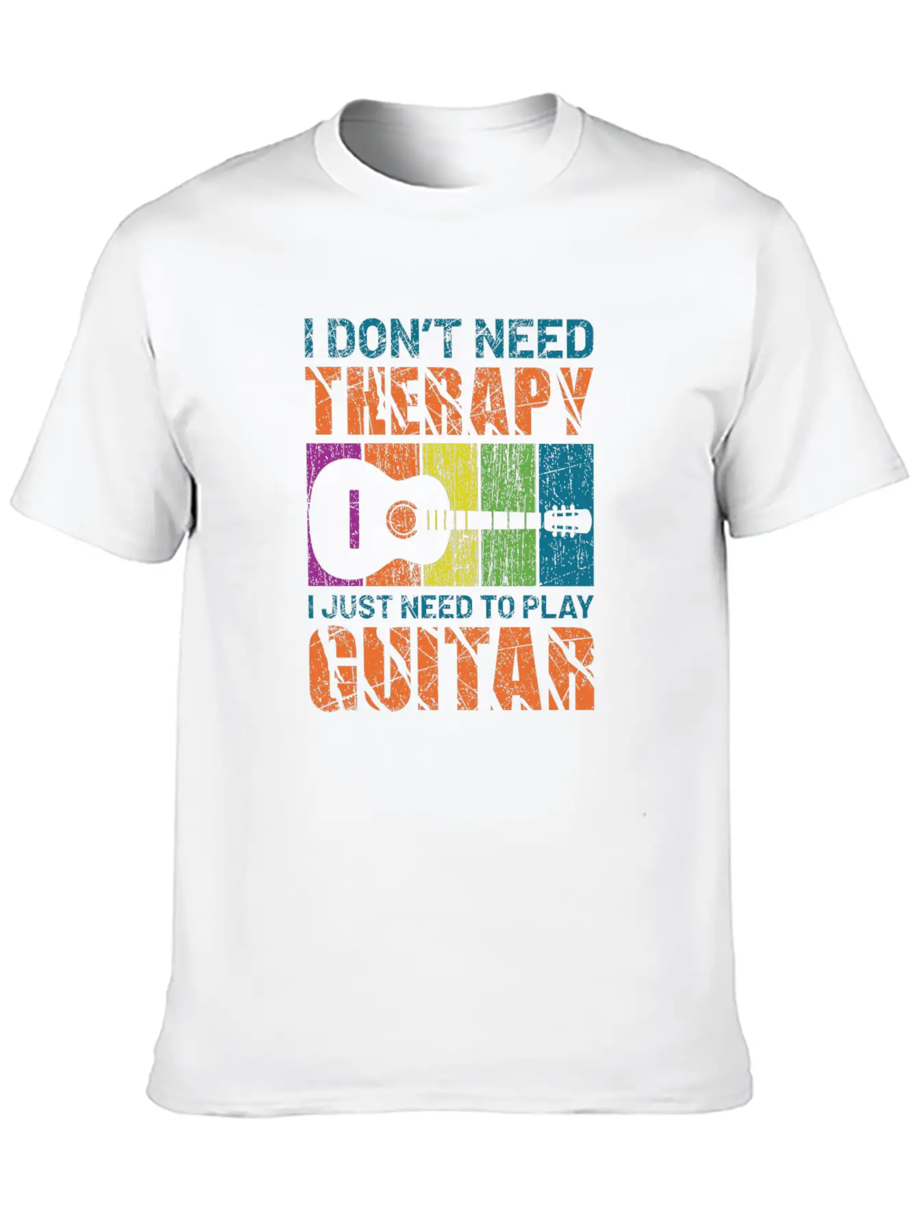 Acoustic Guitar Playing Basic Graphic T-Shirt – Daily Comfort In Soft Cotton