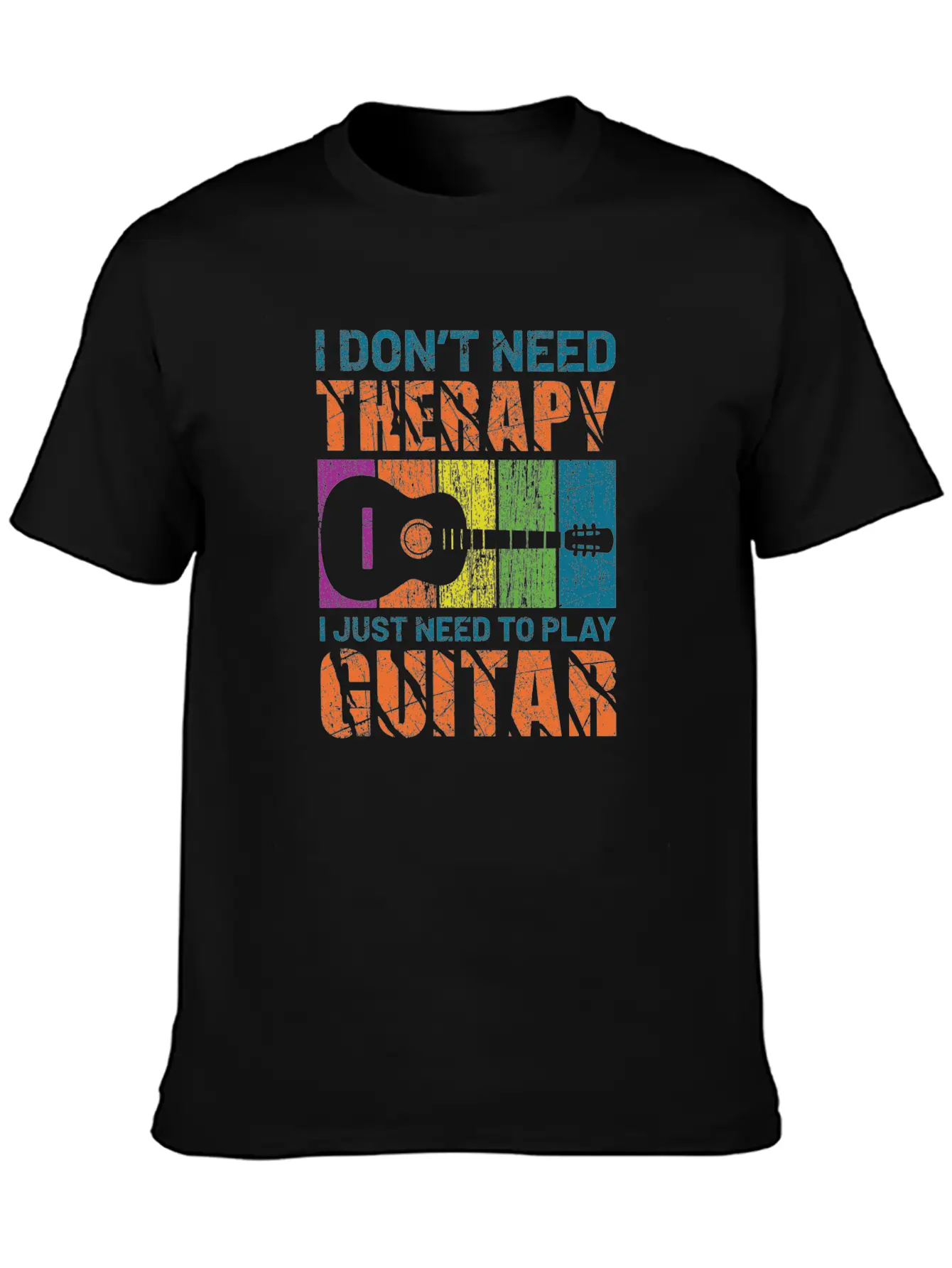 Acoustic Guitar Playing Basic Graphic T-Shirt – Daily Comfort In Soft Cotton
