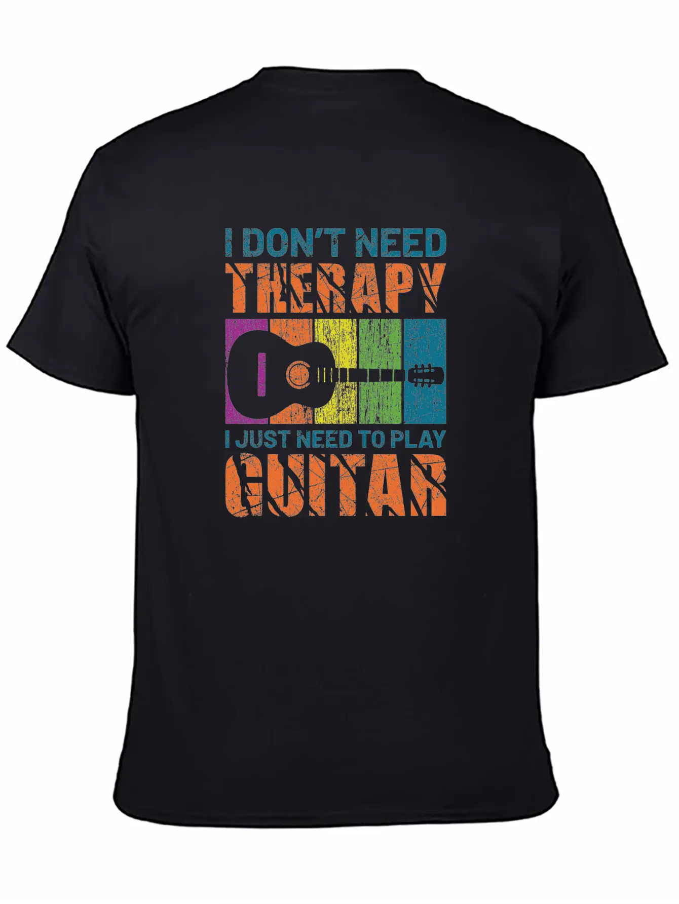 Acoustic Guitar Playing Basic Graphic T-Shirt – Daily Comfort In Soft Cotton