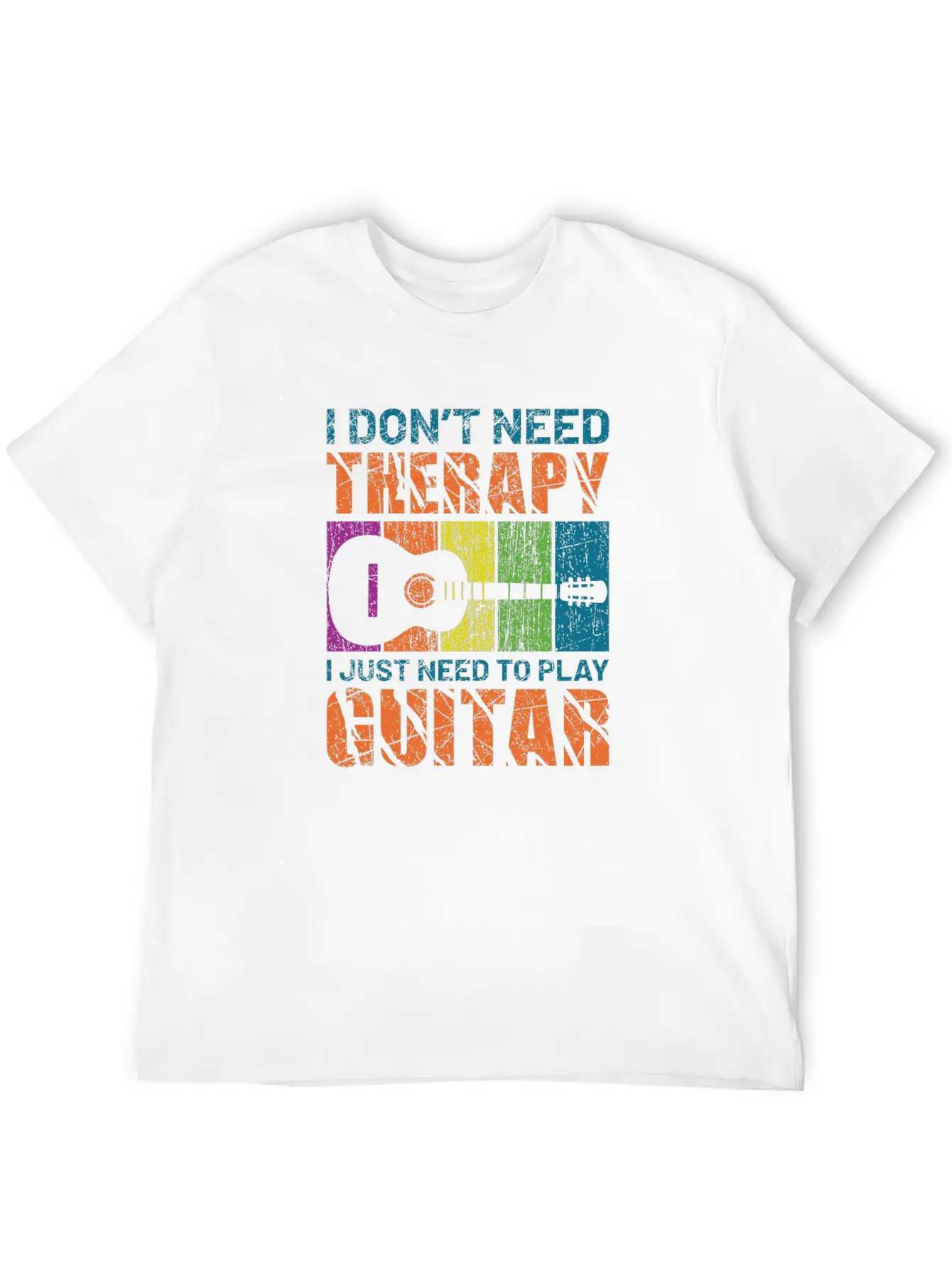 Acoustic Guitar Playing Basic Graphic T-Shirt – Daily Comfort In Soft Cotton