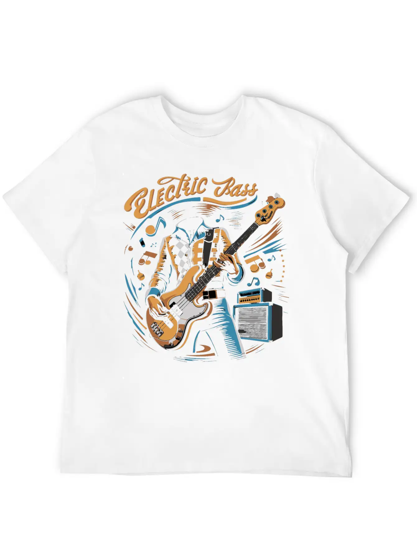 Acoustic Retro Guitars Guitarist Electric Bass Basic Graphic T-Shirt – Daily Comfort In Soft Cotton