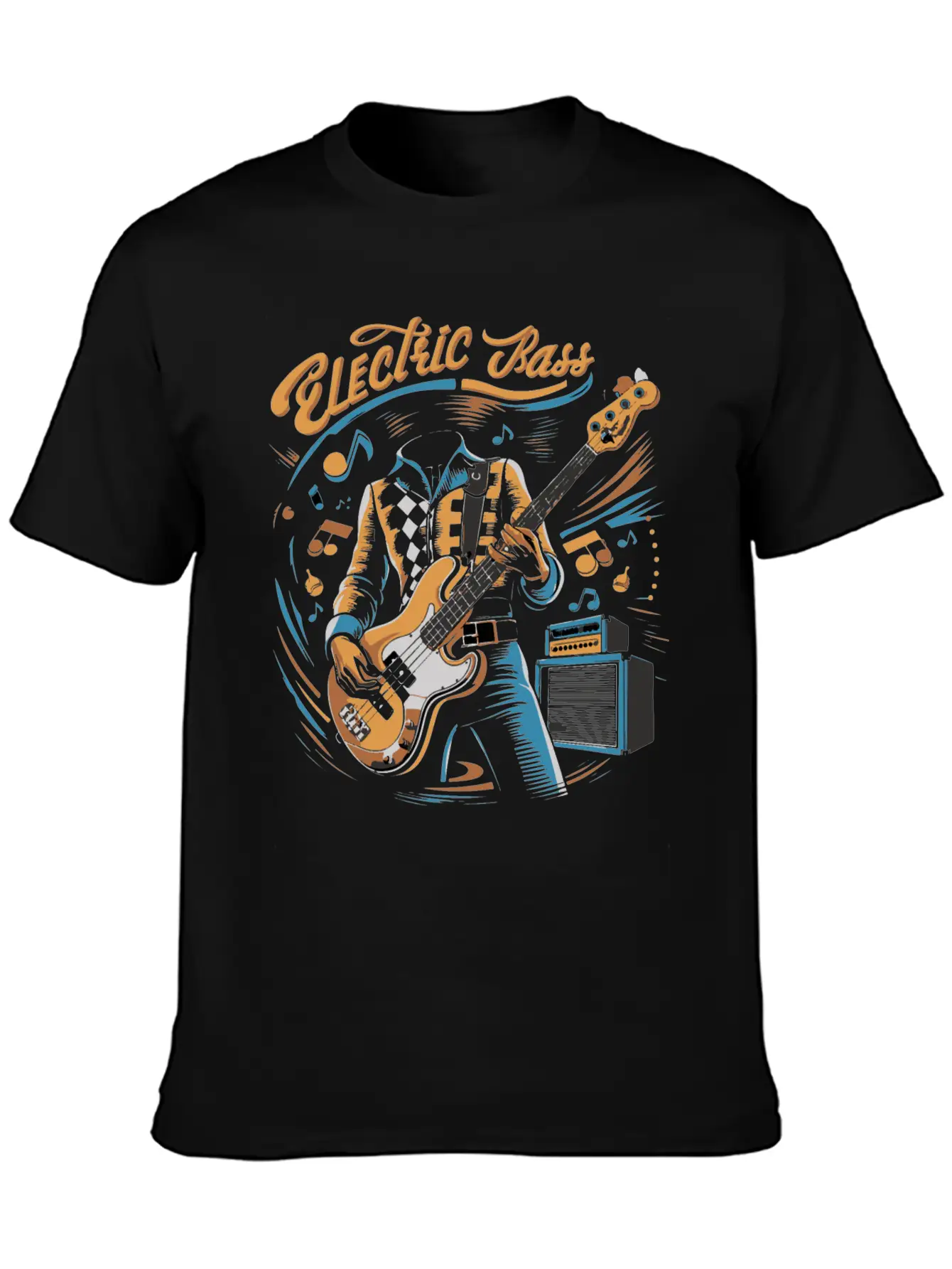 Acoustic Retro Guitars Guitarist Electric Bass Basic Graphic T-Shirt – Daily Comfort In Soft Cotton