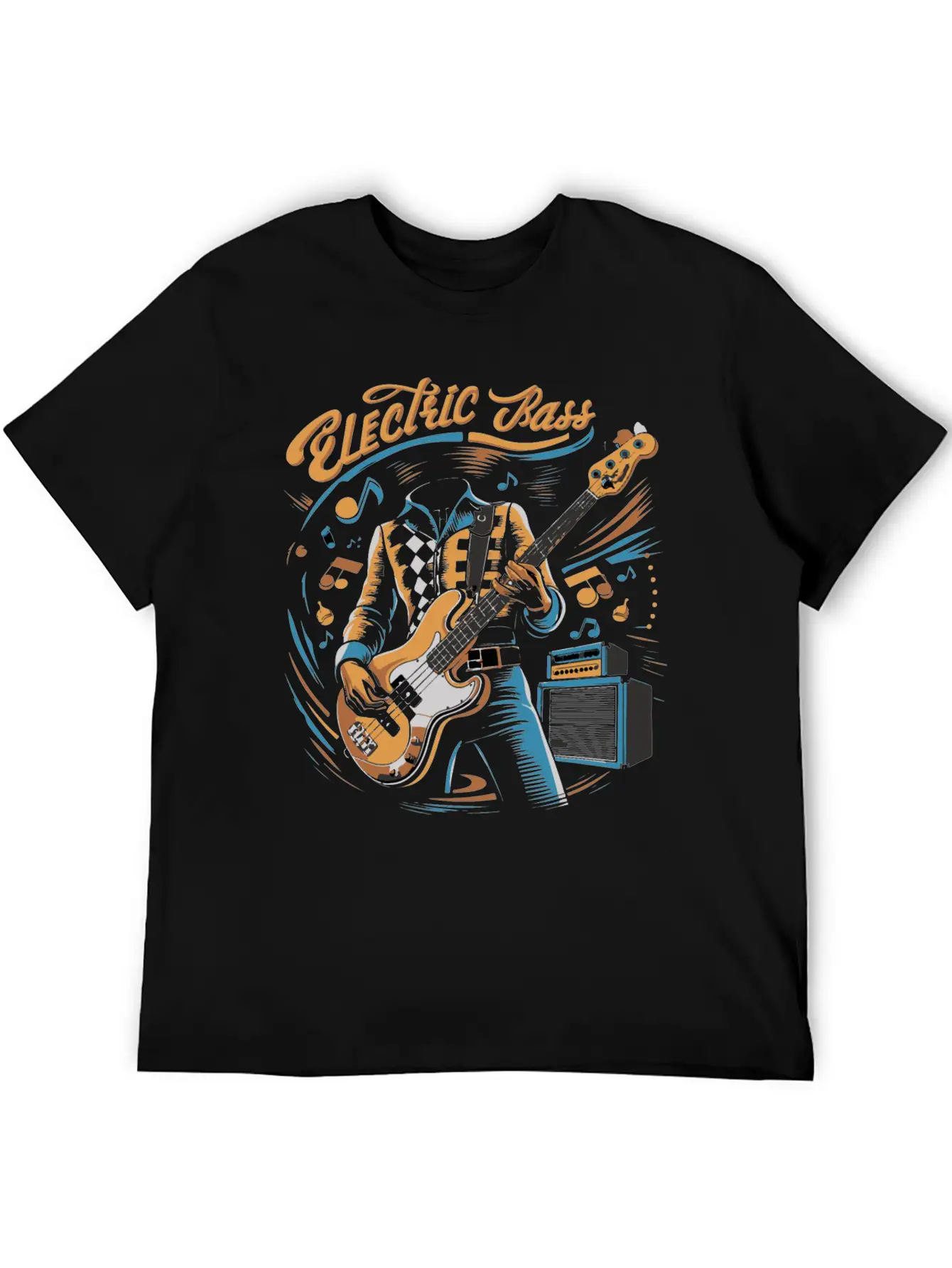 Acoustic Retro Guitars Guitarist Electric Bass Basic Graphic T-Shirt – Daily Comfort In Soft Cotton