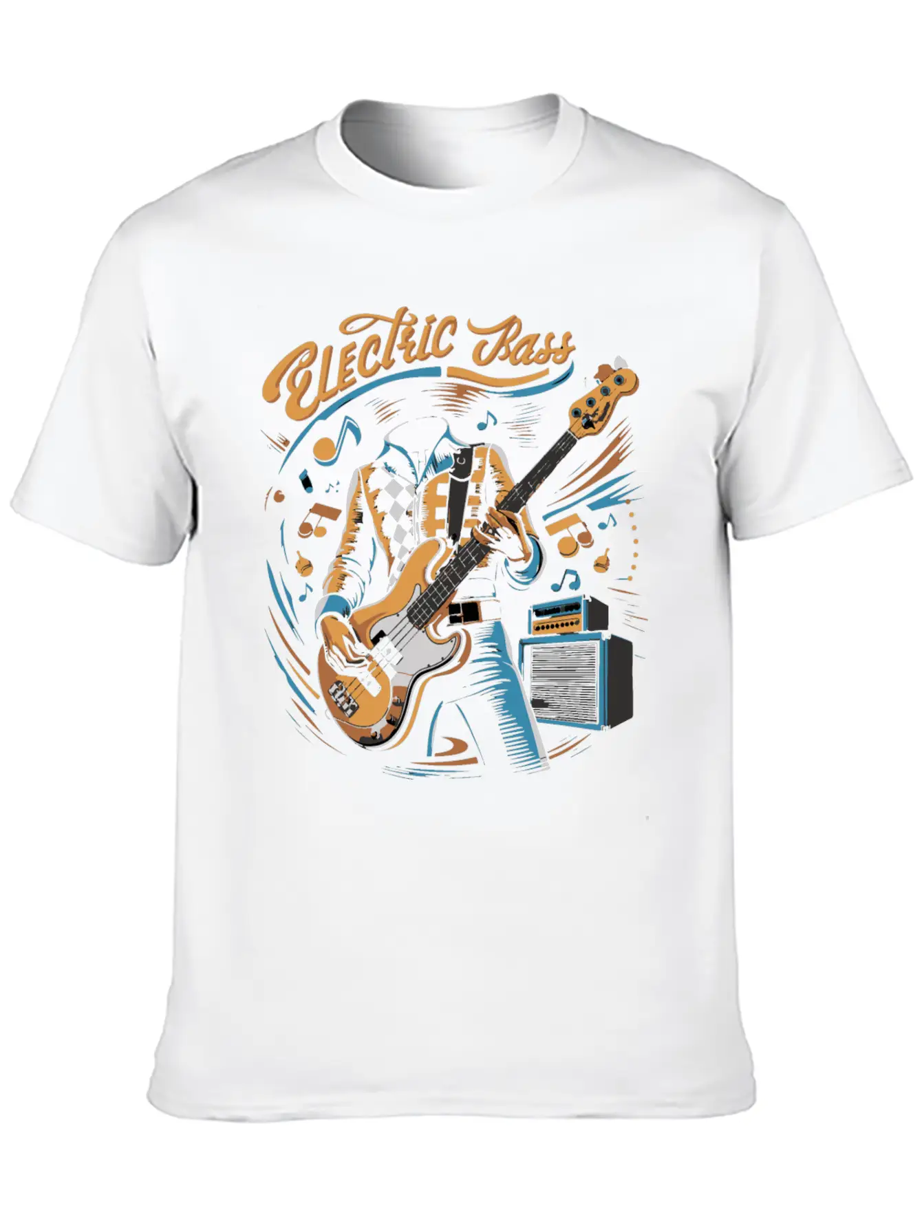 Acoustic Retro Guitars Guitarist Electric Bass Basic Graphic T-Shirt – Daily Comfort In Soft Cotton