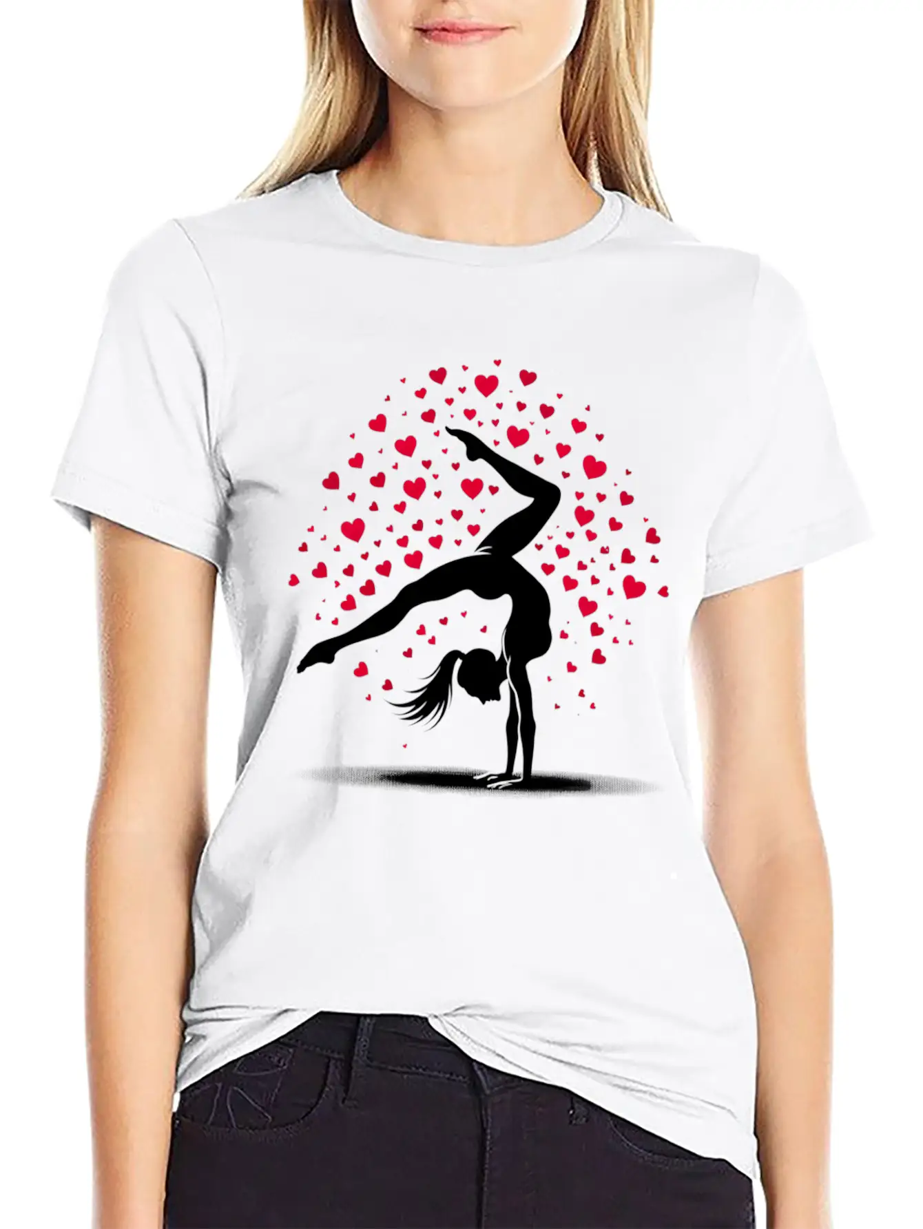 Acrobatics Cart Wheel Valentine's Day Sport Timeless Short Sleeve Tee – Comfy And Minimalist Design