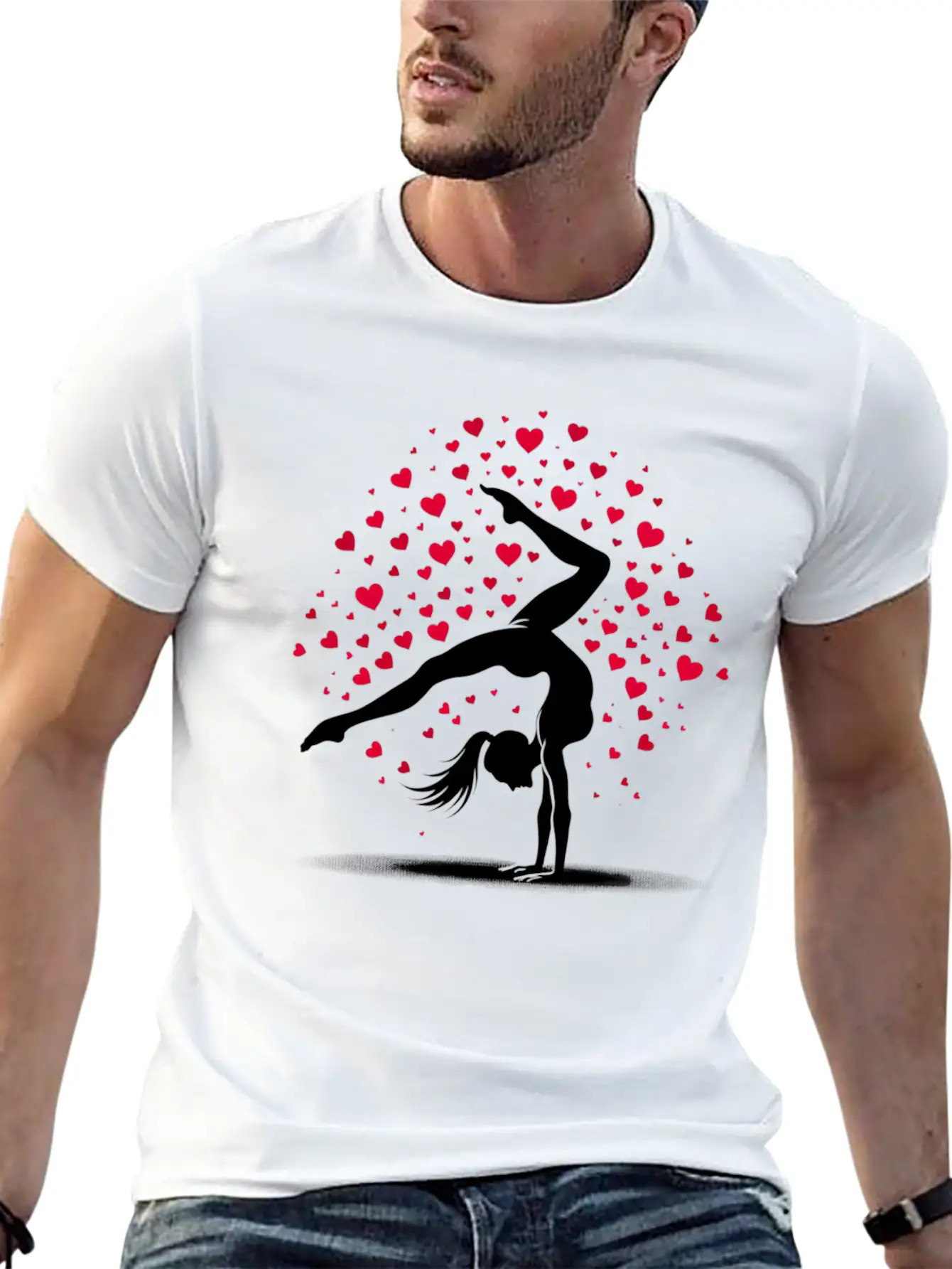Acrobatics Cart Wheel Valentine's Day Sport Timeless Short Sleeve Tee – Comfy And Minimalist Design
