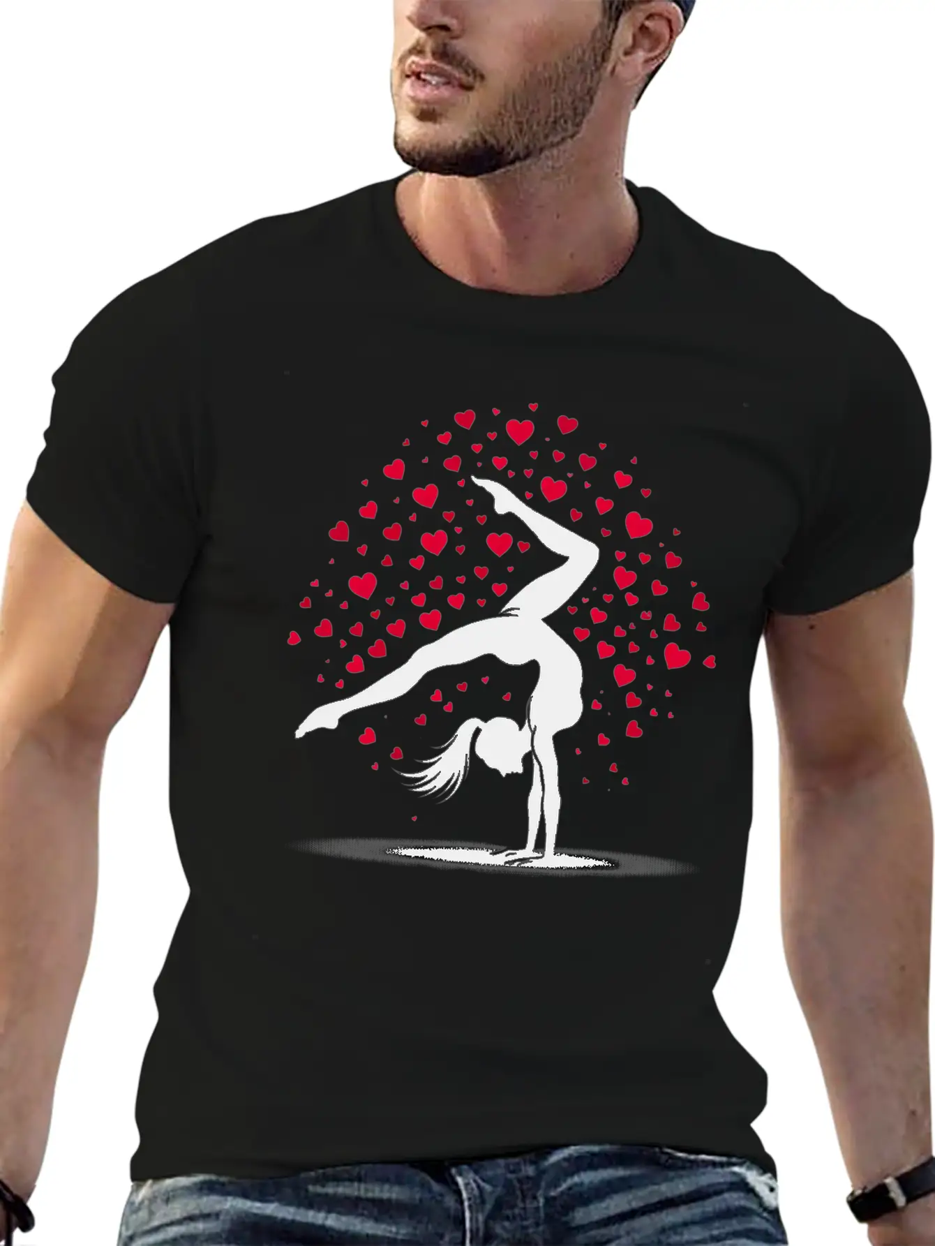 Acrobatics Cart Wheel Valentine's Day Sport Timeless Short Sleeve Tee – Comfy And Minimalist Design