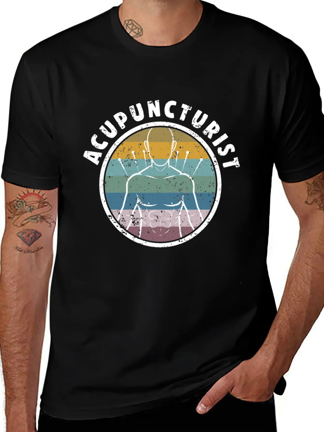 Acupuncture Info Funny Acupuncturist Graphic Essential Unisex Summer Tee – Soft Cotton Casual Fit
