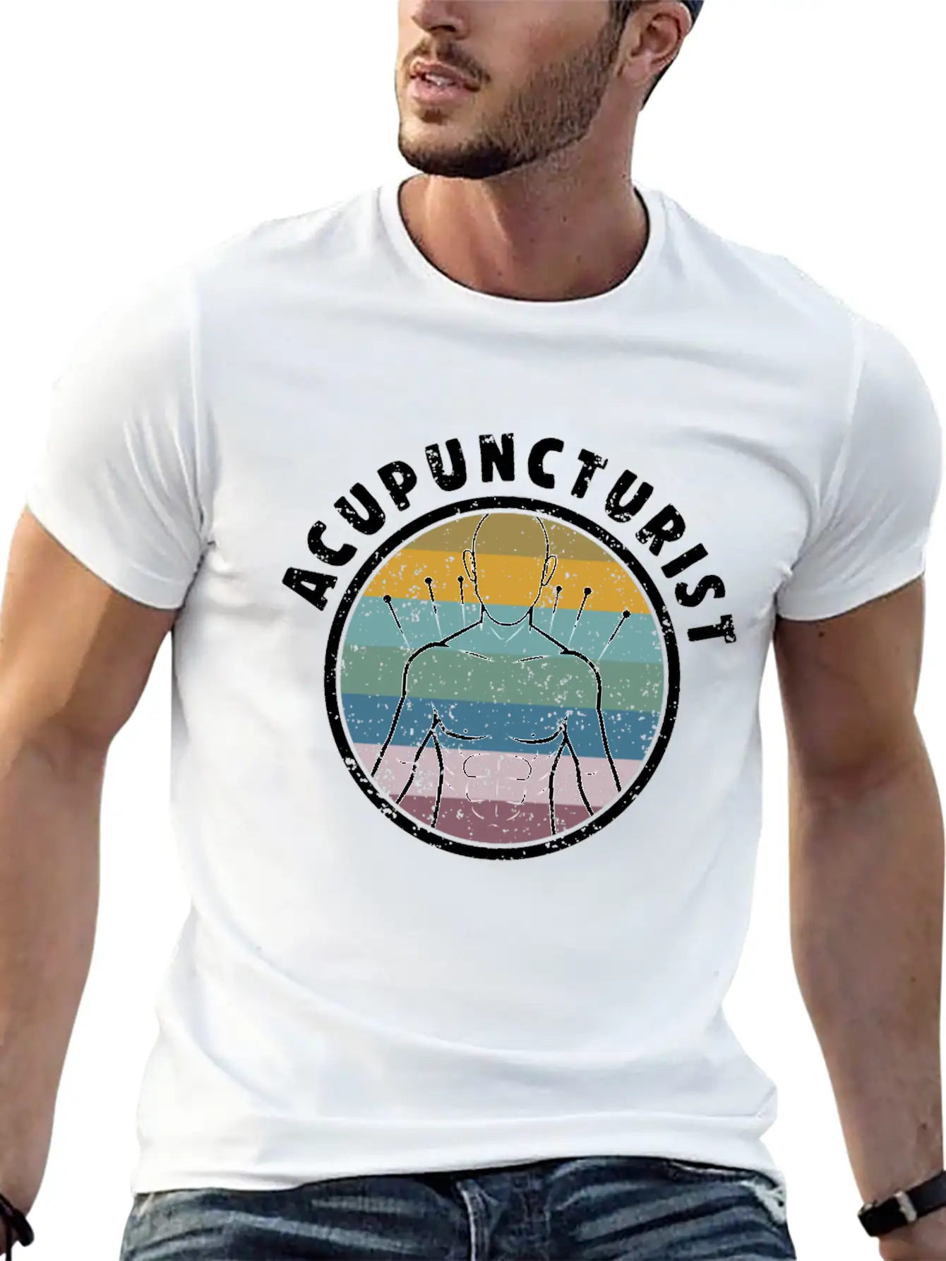 Acupuncture Info Funny Acupuncturist Graphic Essential Unisex Summer Tee – Soft Cotton Casual Fit