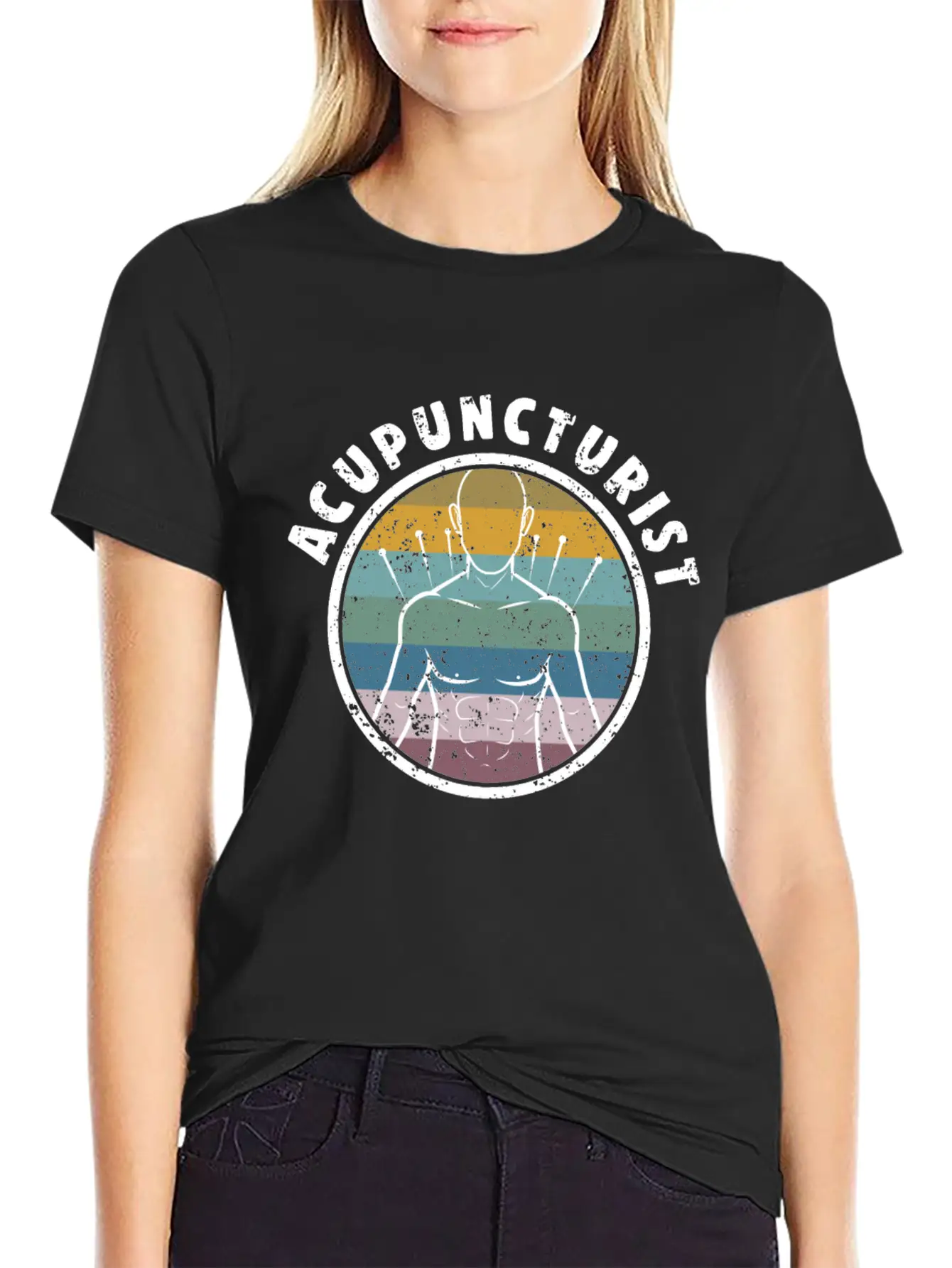 Acupuncture Info Funny Acupuncturist Graphic Essential Unisex Summer Tee – Soft Cotton Casual Fit
