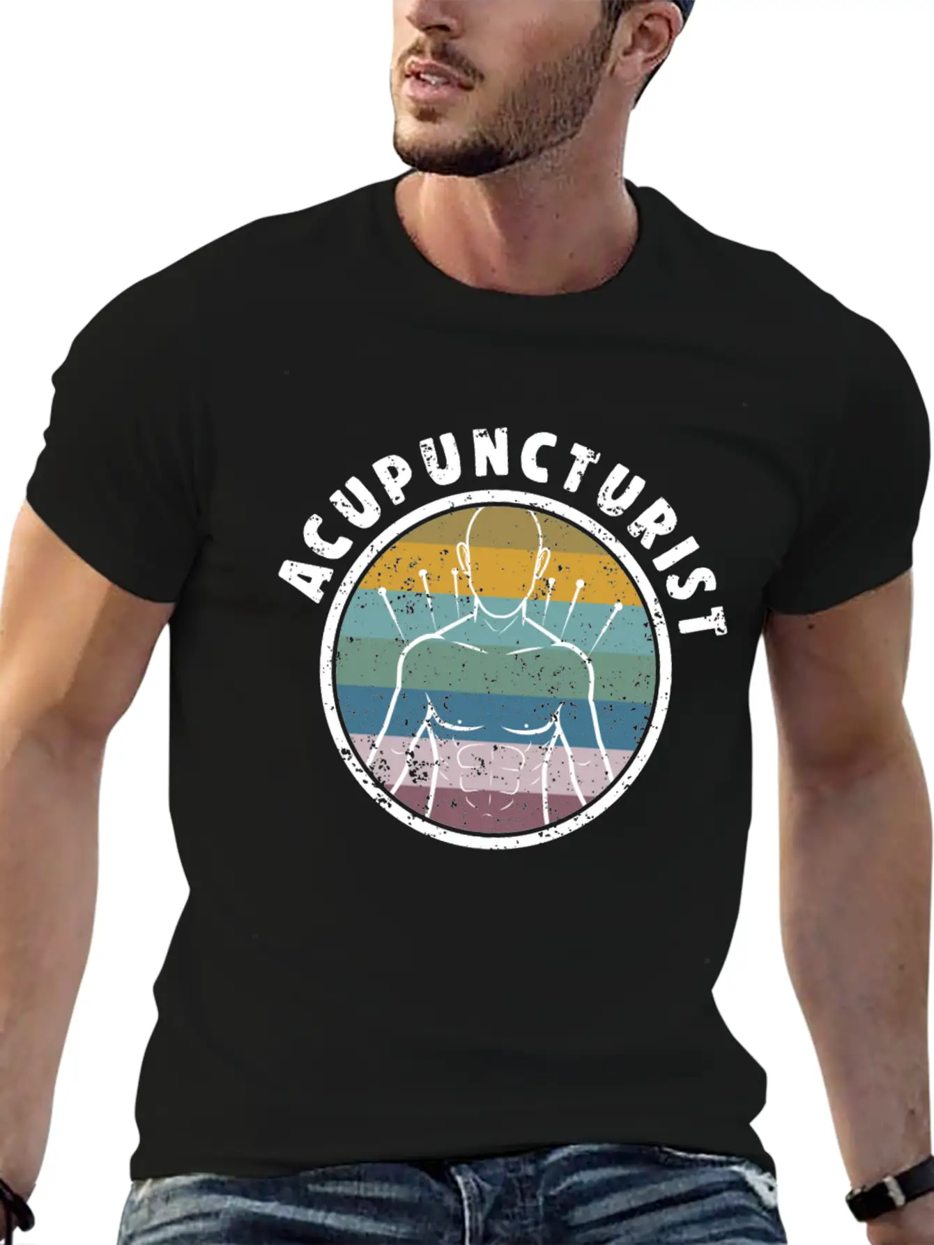 Acupuncture Info Funny Acupuncturist Graphic Essential Unisex Summer Tee – Soft Cotton Casual Fit