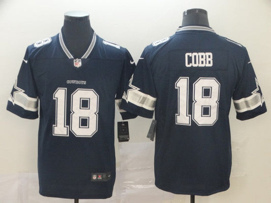 Men's Dallas Cowboys Randall Cobb #18 Navy Game Player Jerseys