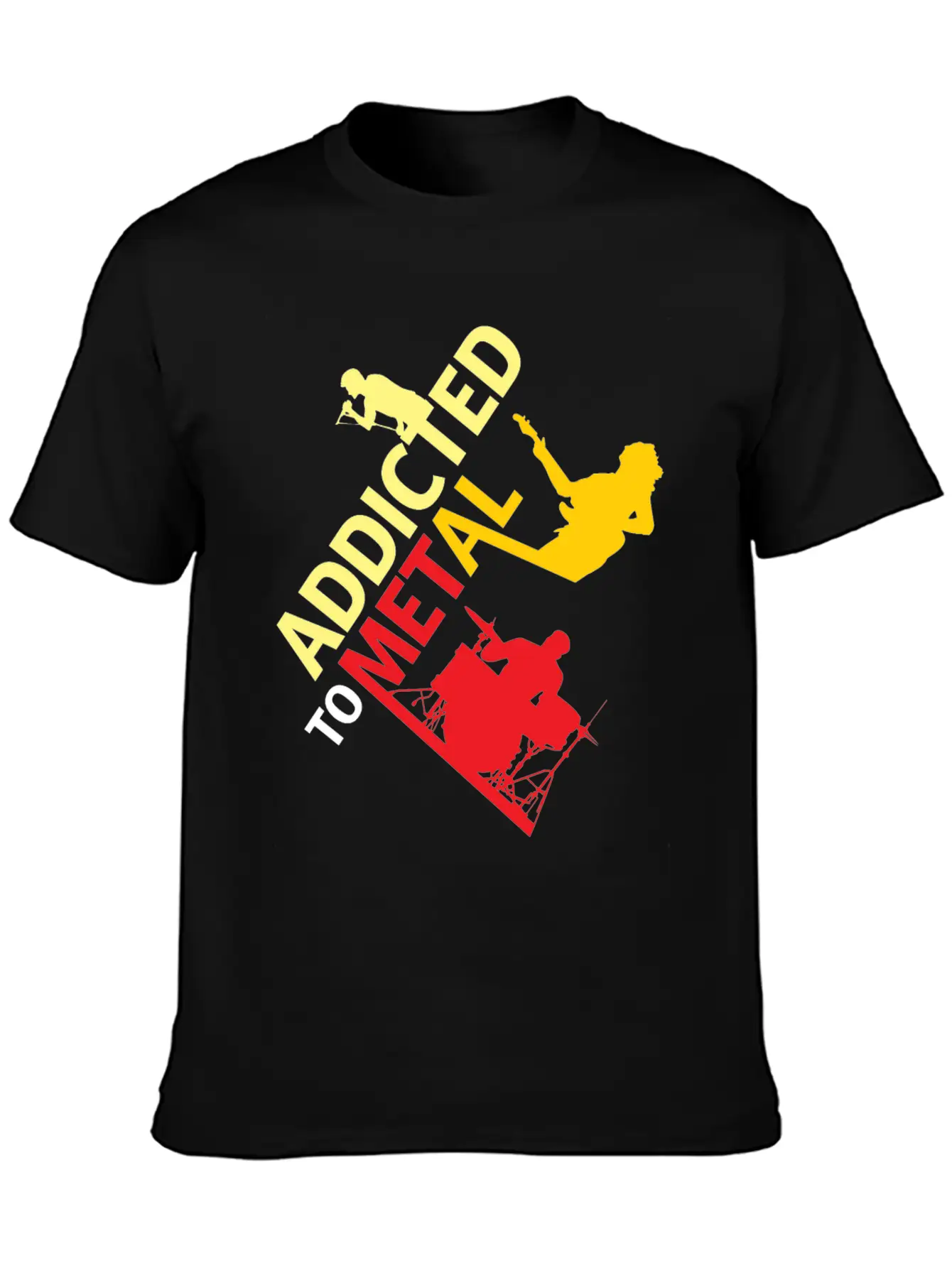 Addicted To Metal Christmas Gift Musician Relaxed Everyday Tee – Lightweight And Durable Cotton