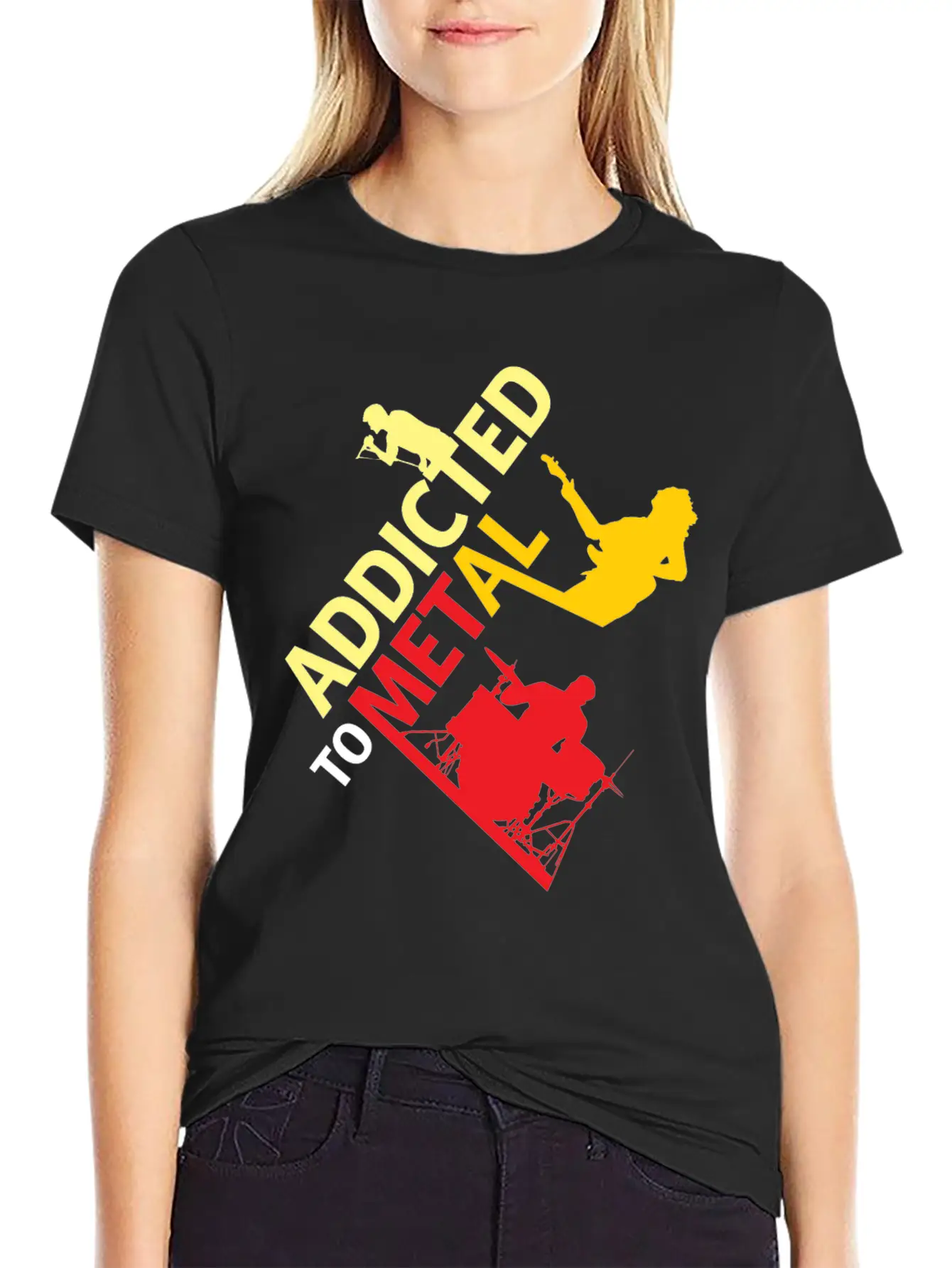 Addicted To Metal Christmas Gift Musician Relaxed Everyday Tee – Lightweight And Durable Cotton